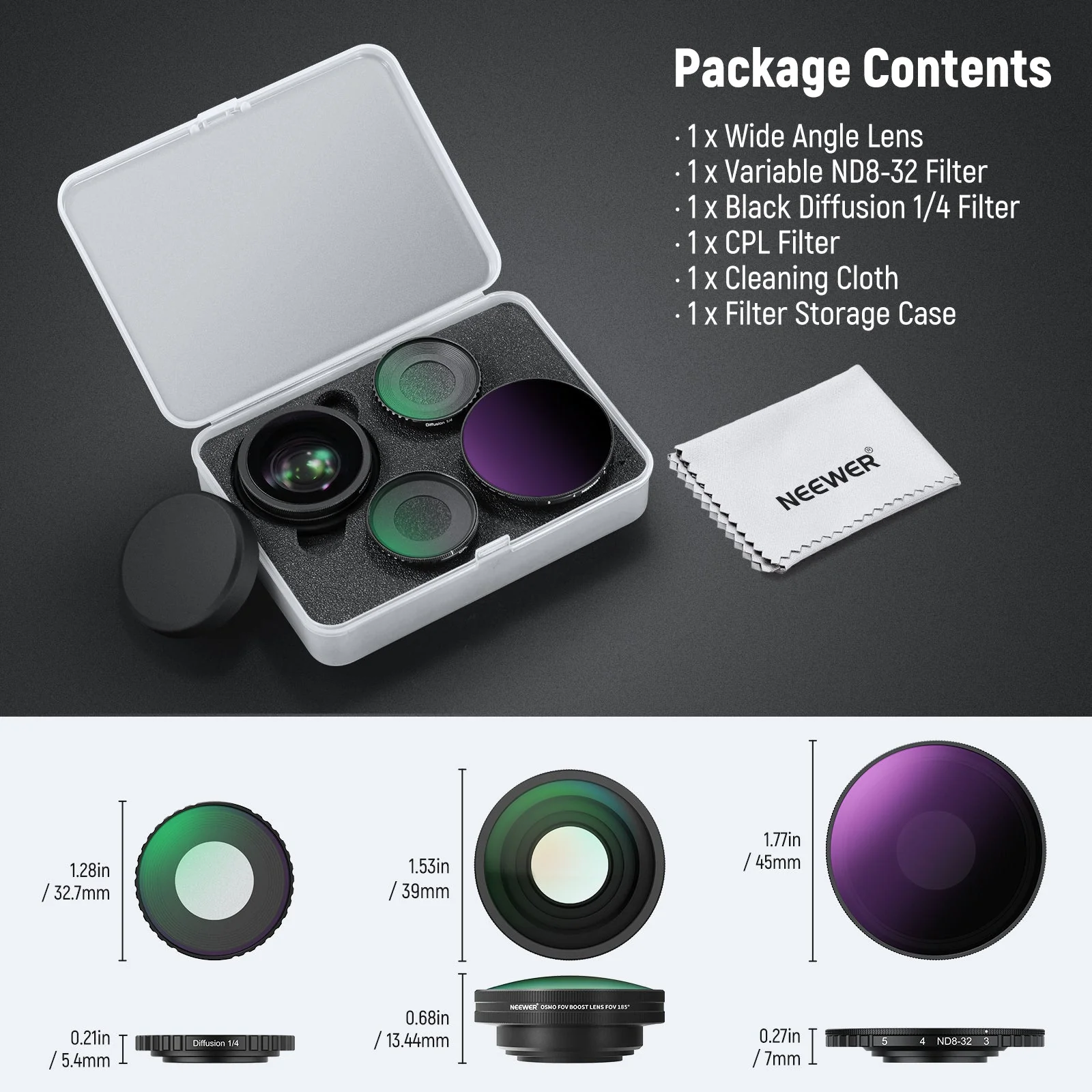 NEEWER Filter Lens Set For DJI Osmo Action 5 Pro/4 - Image 9