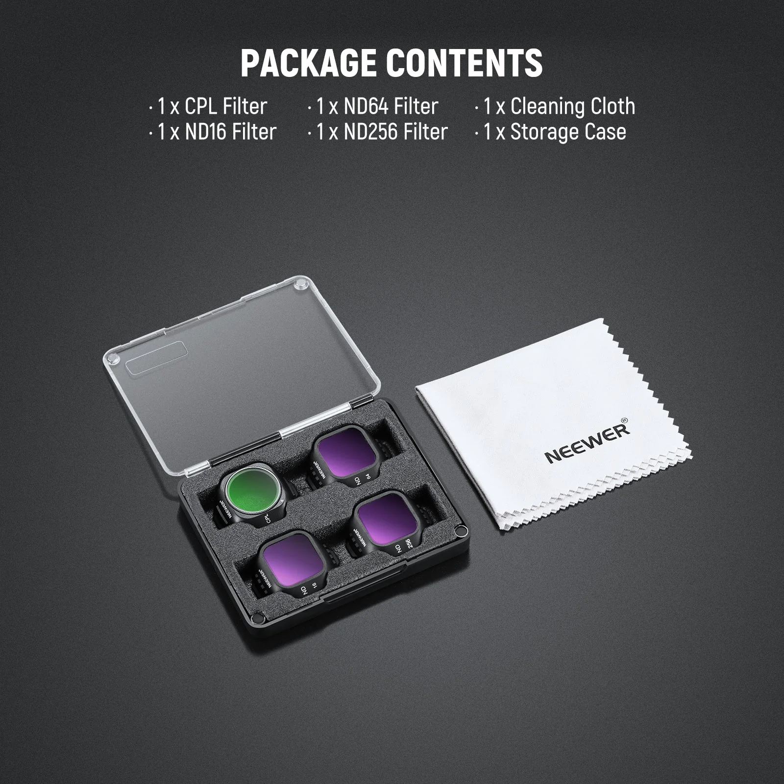 NEEWER ND/CPL/UV Filter Set Compatible with DJI Mini 5 Pro Drone - Image 17