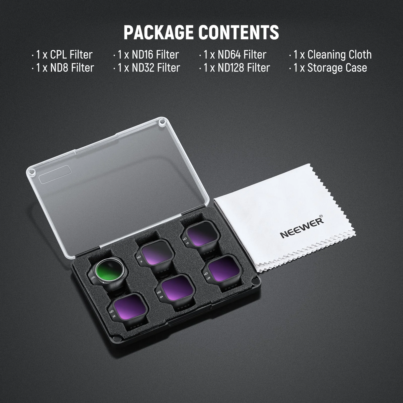 NEEWER ND/CPL/UV Filter Set Compatible with DJI Mini 5 Pro Drone - Image 44