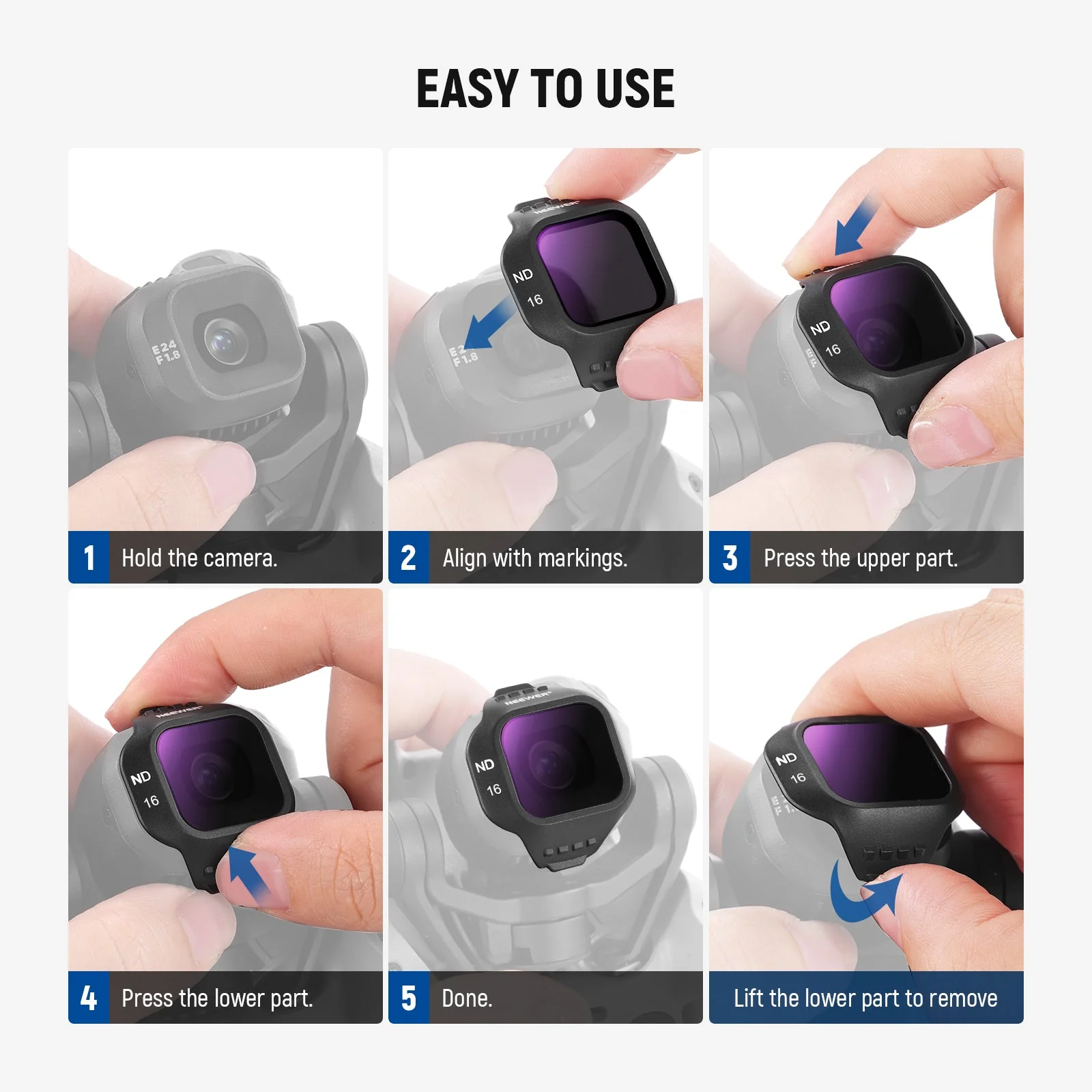 NEEWER ND/CPL/UV Filter Set Compatible with DJI Mini 5 Pro Drone - Image 7