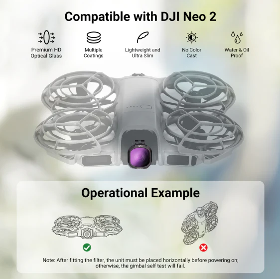 NEEWER ND/CPL/UV Filter Set Compatible with DJI NEO 2 - Image 2