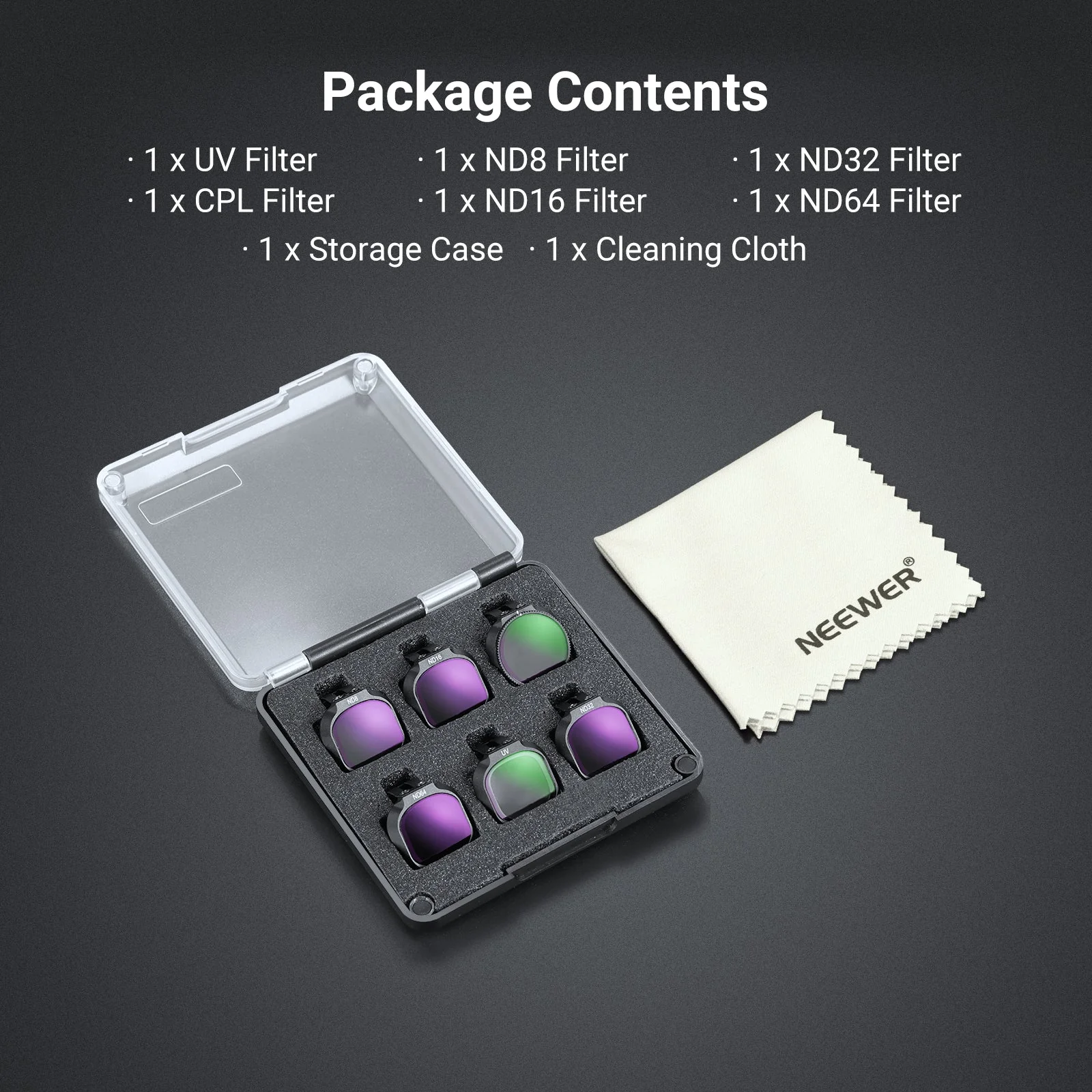 NEEWER ND/CPL/UV Filter Set Compatible with DJI NEO 2 - Image 8