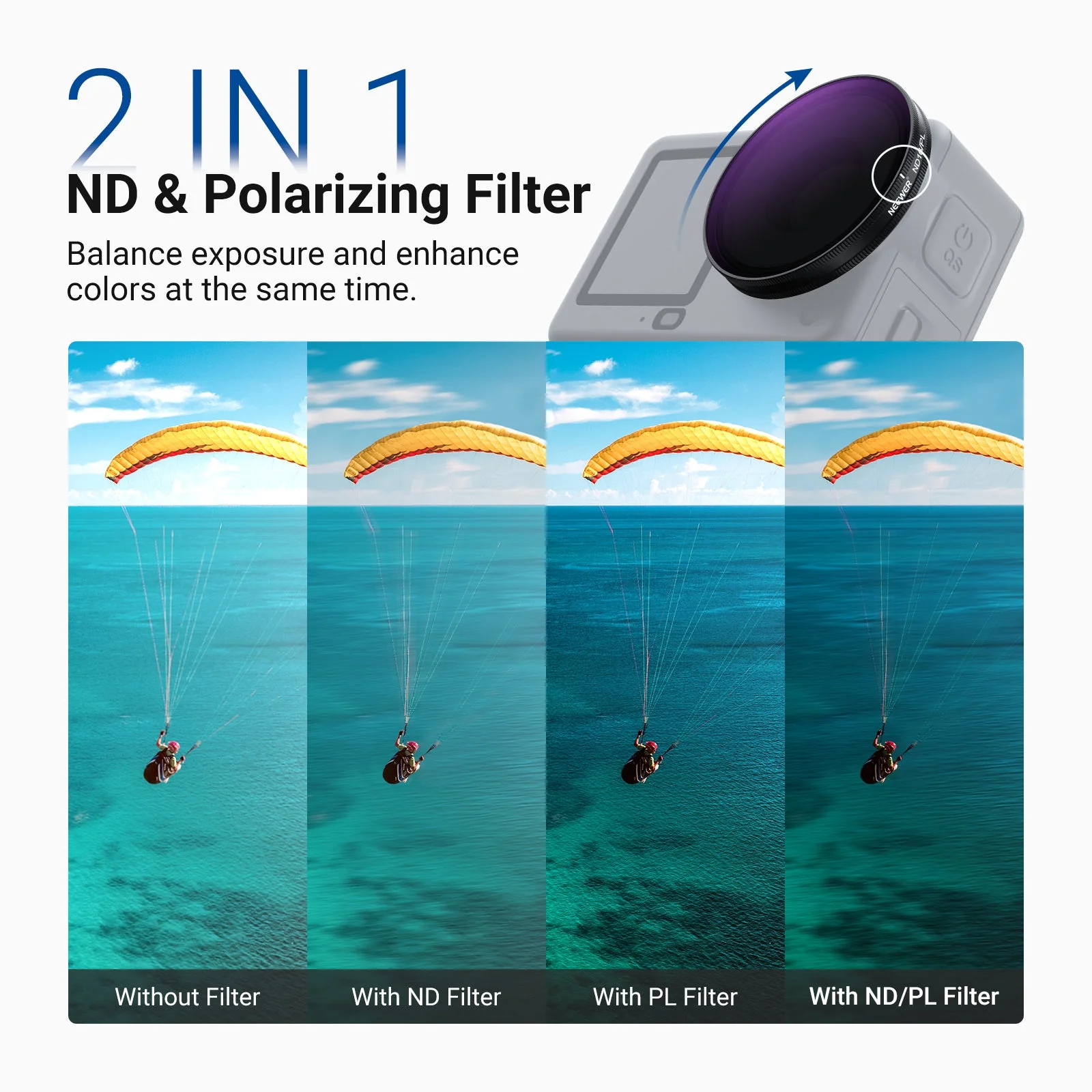 NEEWER ND/CPL Filter Set Compatible with DJI Osmo Action 6 - Image 20