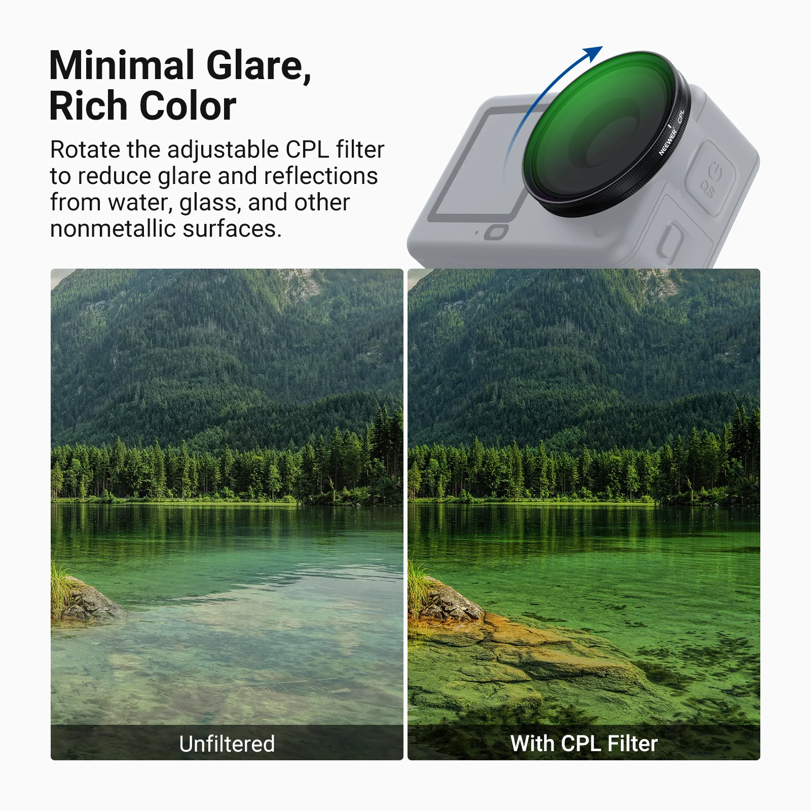 NEEWER ND/CPL Filter Set Compatible with DJI Osmo Action 6 - Image 31