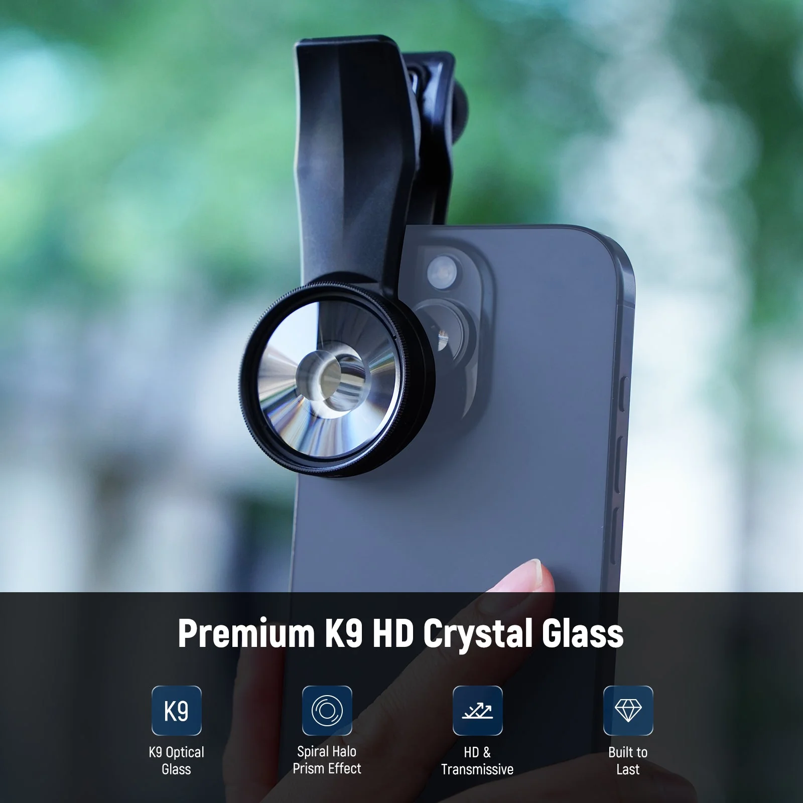 NEEWER FL-100 37mm Spiral Halo Prism Filter with Phone Clip - Image 2