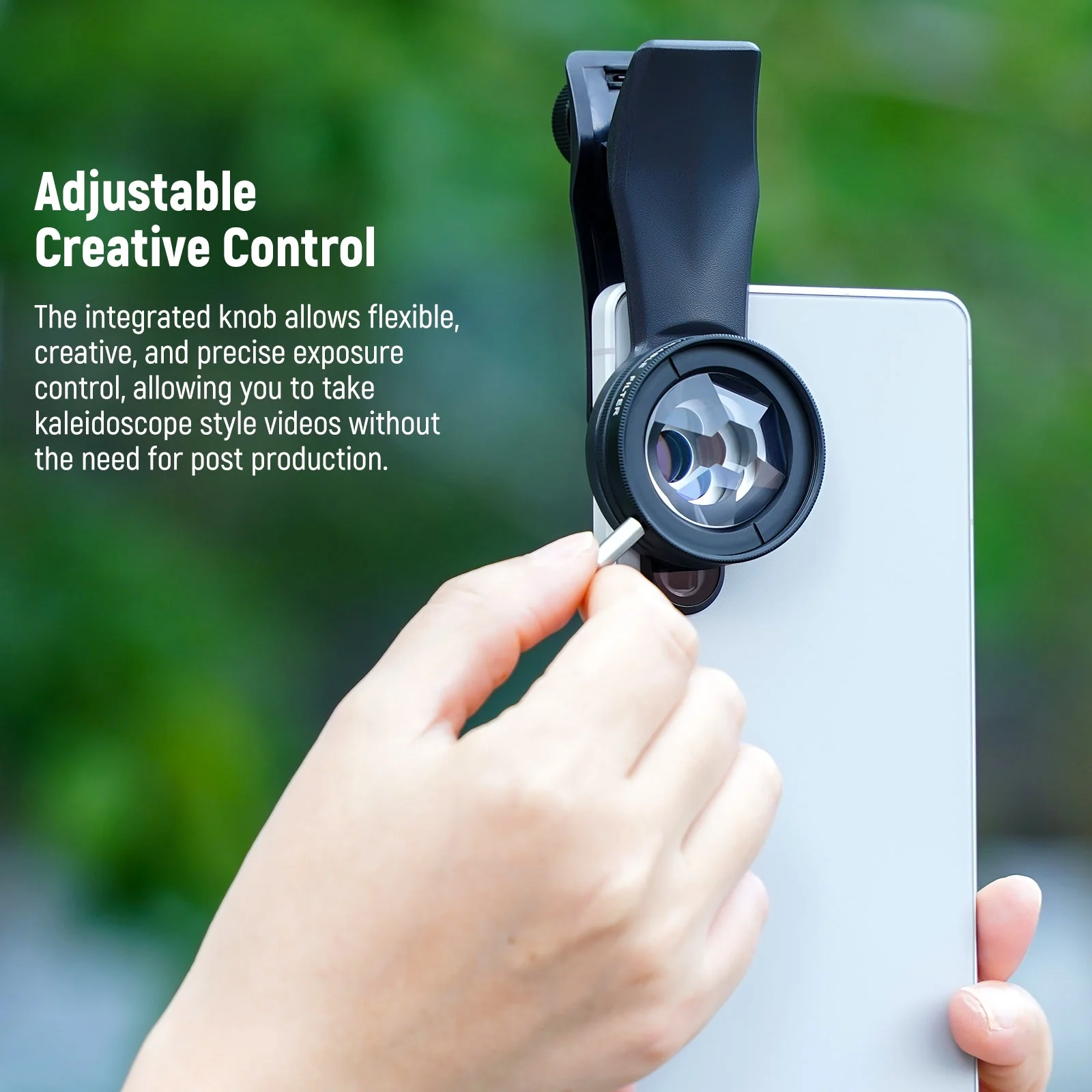 NEEWER FL-101 37mm Kaleidoscope Prism Filter with Phone Clip - Image 5