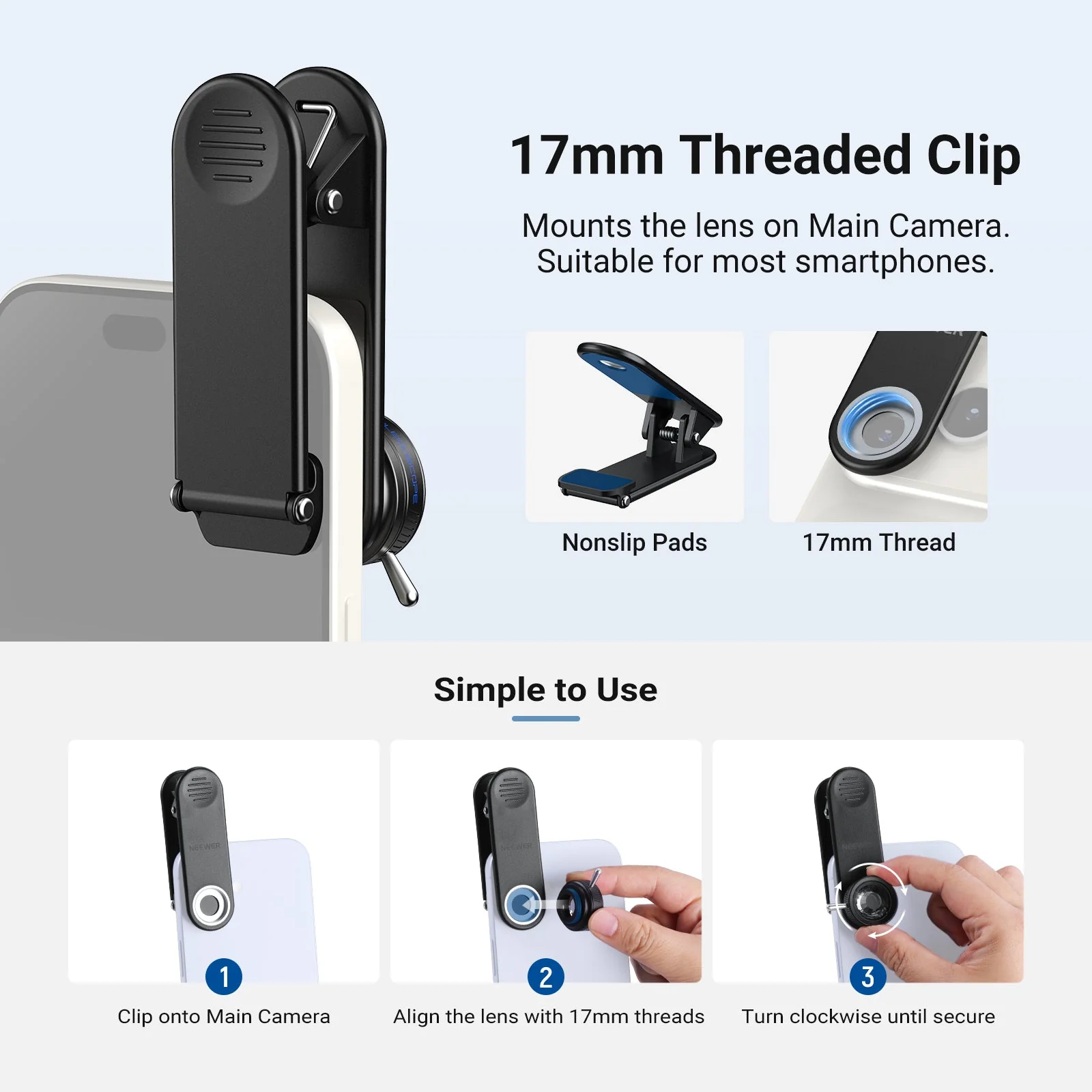 NEEWER FL-102 24mm Kaleidoscope Filter with Phone Clip - Image 6