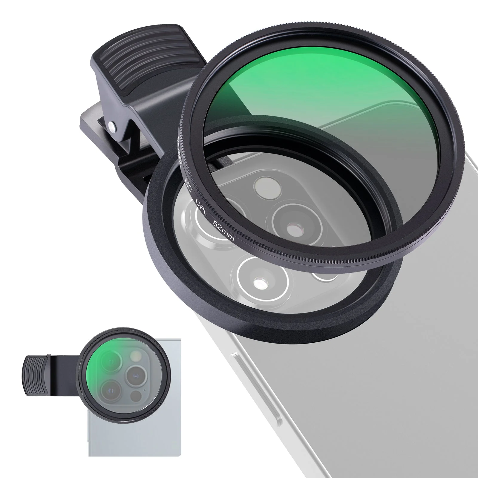 NEEWER FL-26 52mm CPL Filter With Clip for Phone/Samsung