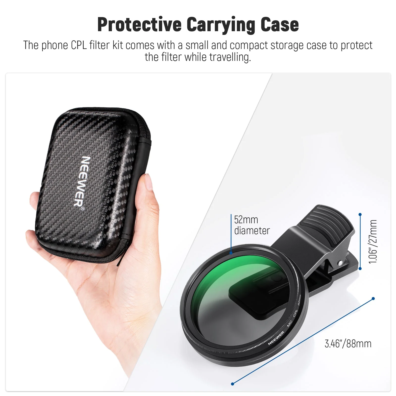 NEEWER FL-26 52mm CPL Filter With Clip for Phone/Samsung - Image 7