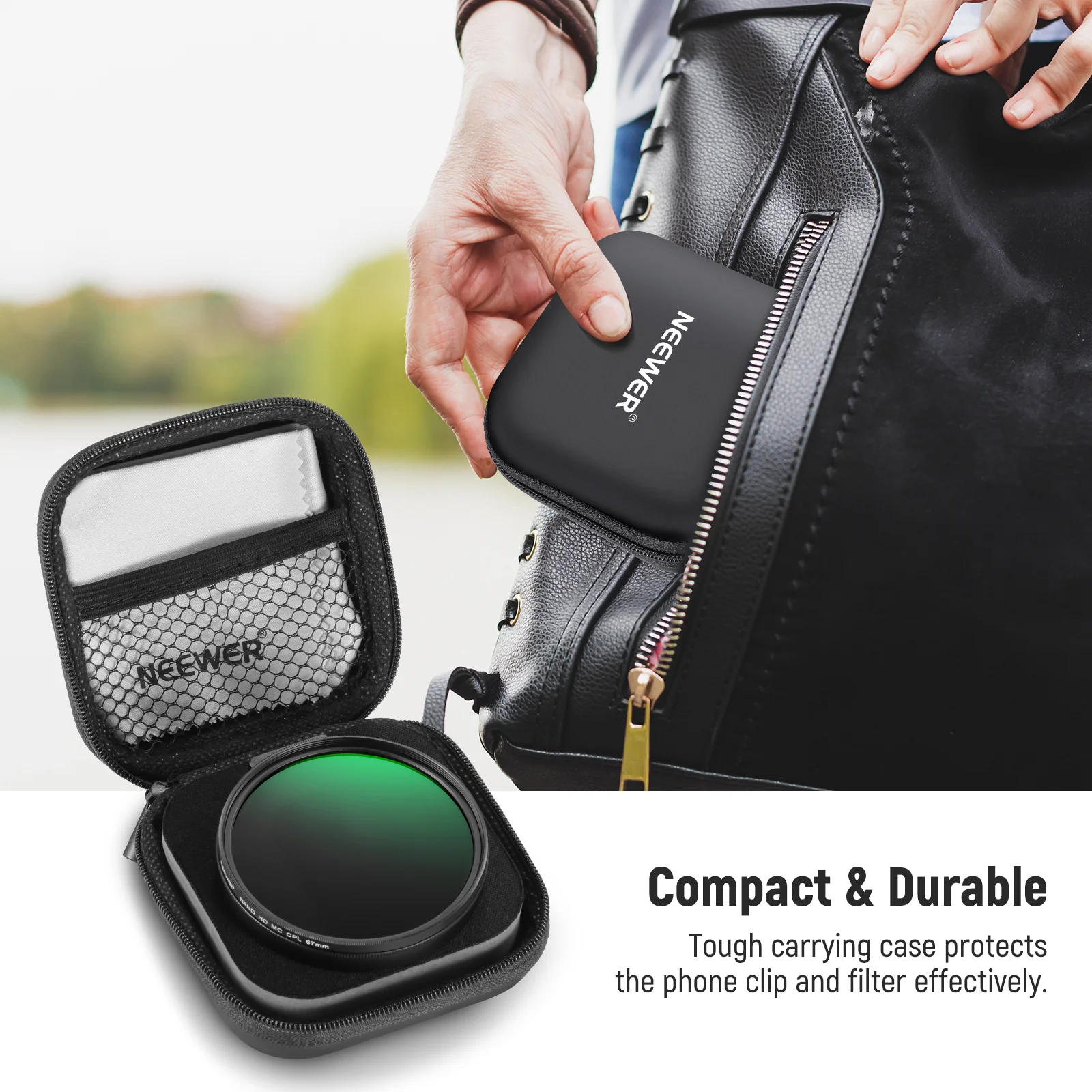 NEEWER FL-41 67mm CPL Filter for Cell Phone Camera Lens - Image 9