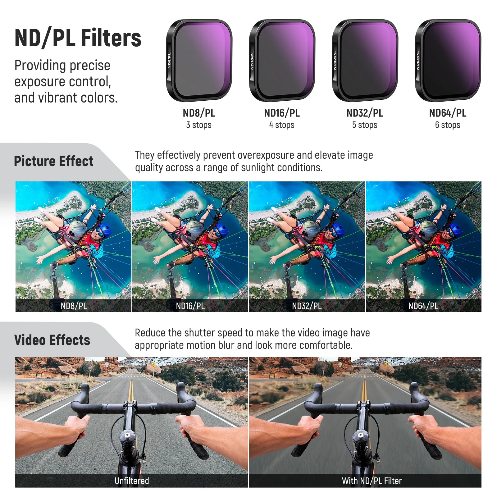 NEEWER FL-85 4 Pack ND/PL Filter Set Compatible with Insta360 ACE PRO - Image 3