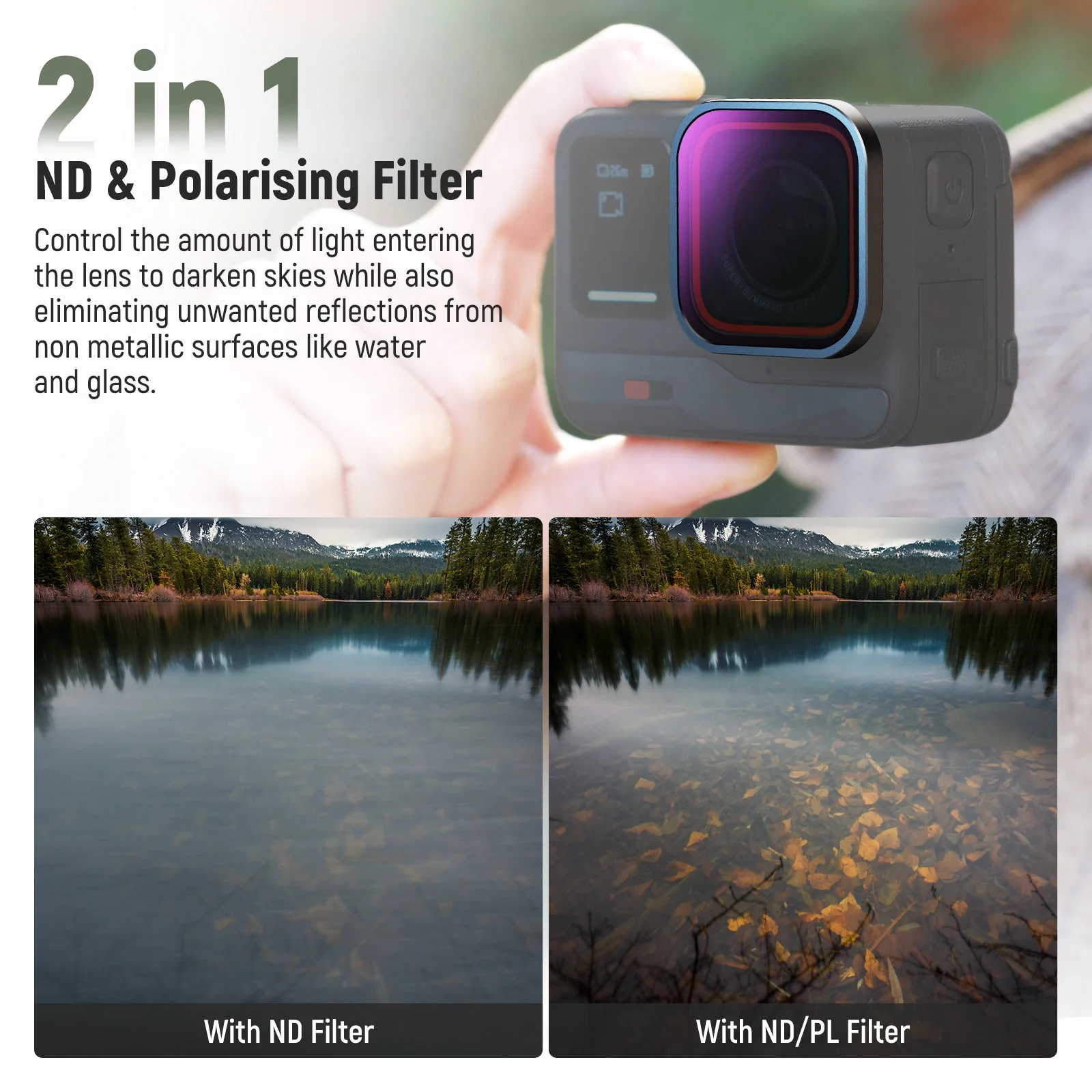 NEEWER FL-85 4 Pack ND/PL Filter Set Compatible with Insta360 ACE PRO - Image 4