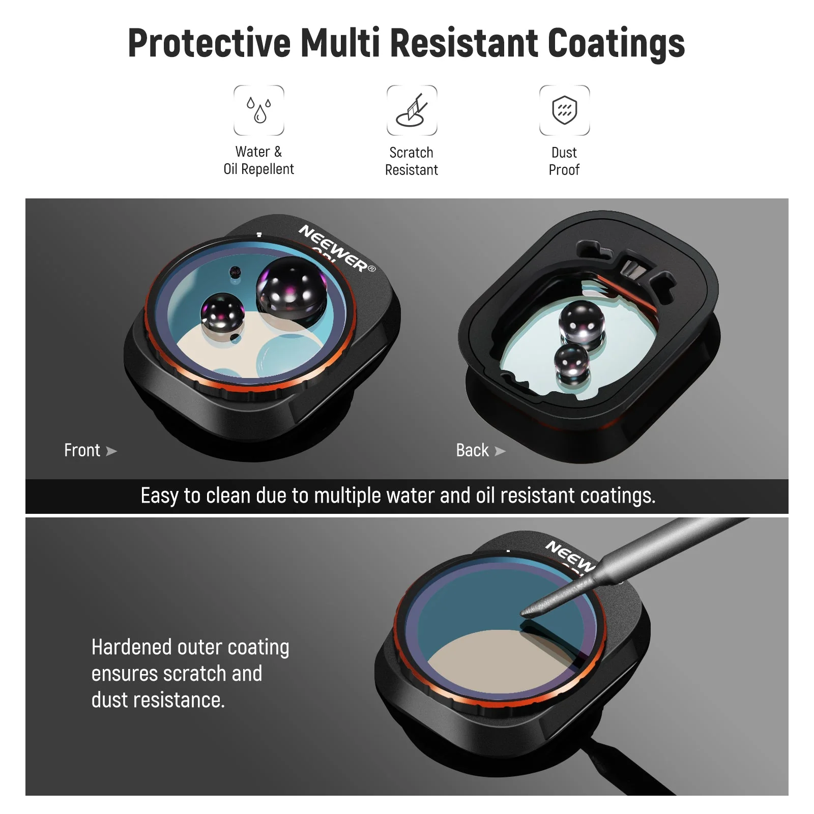 NEEWER FL-A34 6 Pack Snap On ND&CPL Filter Set For DJI Mini 4 Pro - Image 7