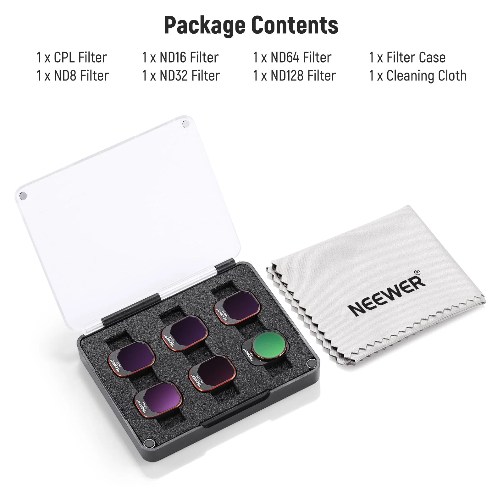 NEEWER FL-A34 6 Pack Snap On ND&CPL Filter Set For DJI Mini 4 Pro - Image 9