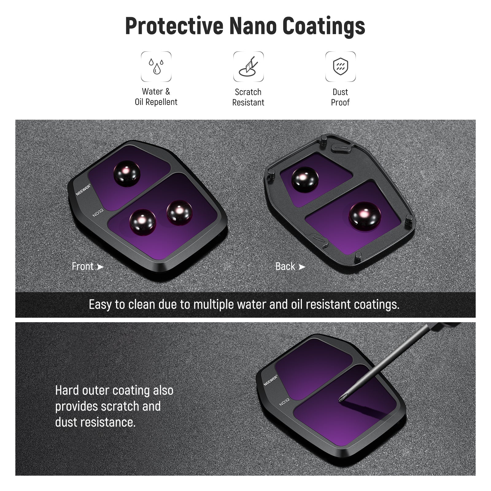 NEEWER FL-A85/FL-A86 ND CPL Filter Set Compatible with DJI Air 3S - Image 8