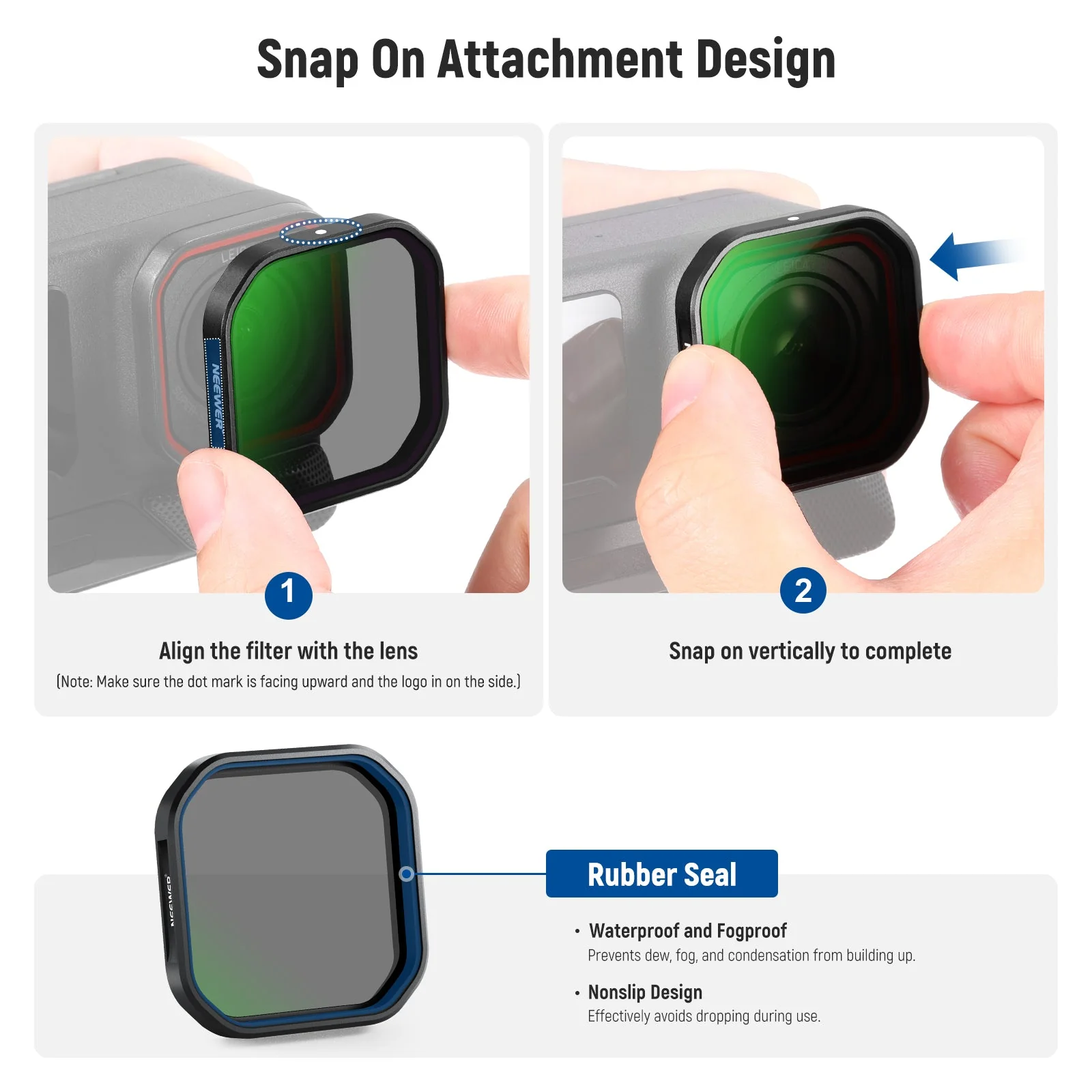 NEEWER FL-A95 PL/ND8/ND16/ND32 Filter Set For Insta360 Ace Pro 2 - Image 7