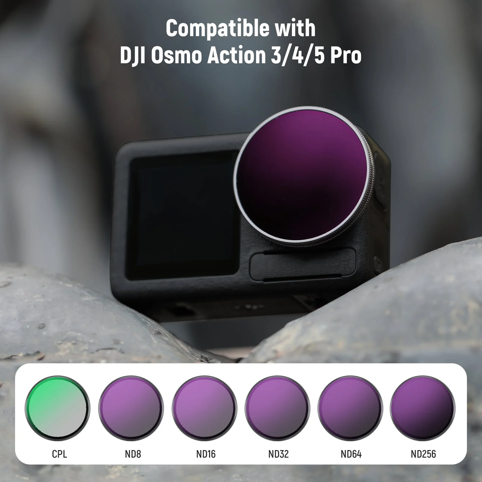 NEEWER FL-A98 6 Pack ND Filter Set For DJI Osmo Action 5 Pro/4/3 - Image 2
