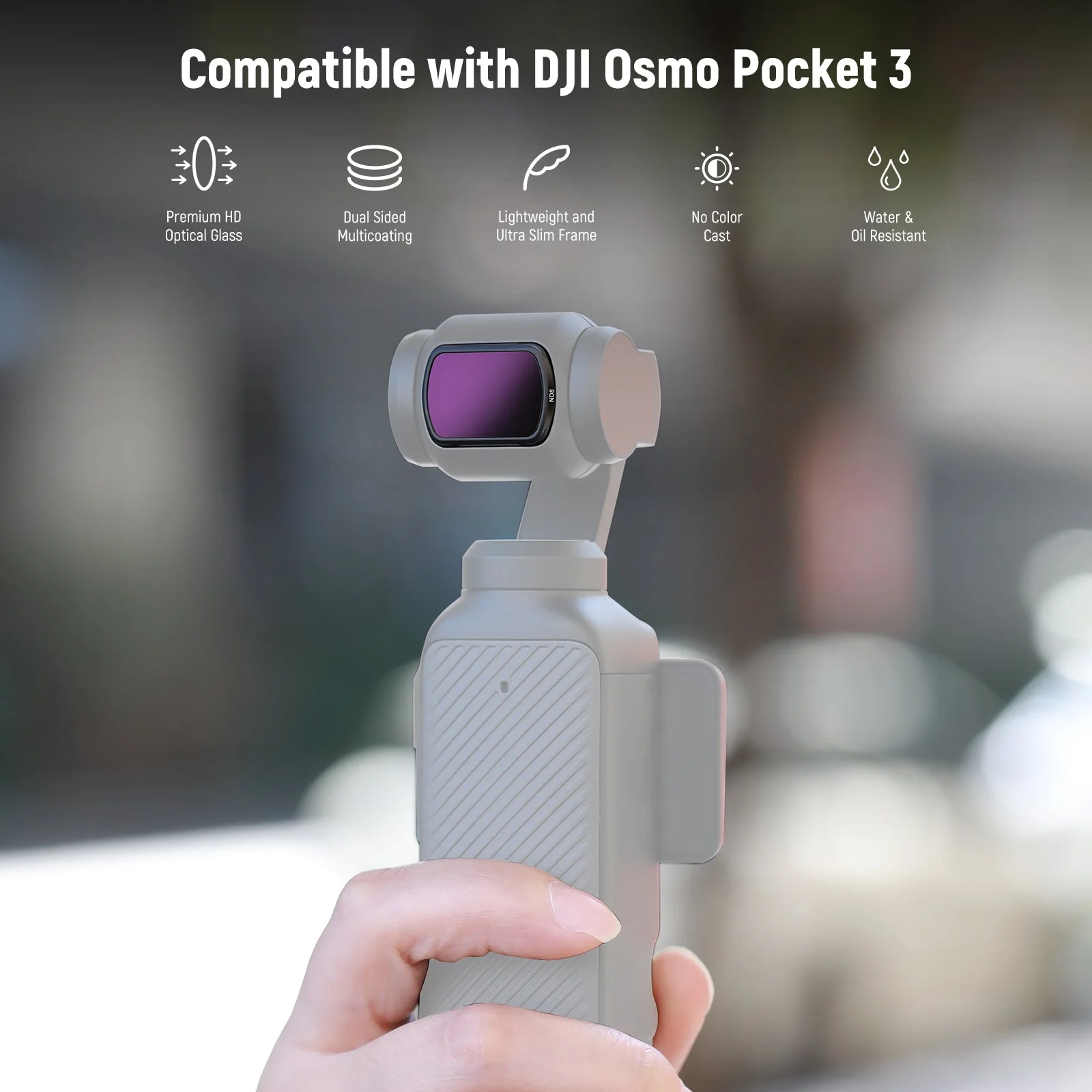 NEEWER FL-B02 4 Pack ND Filter Kit For DJI Pocket 3 / Pocket 4 - Image 2