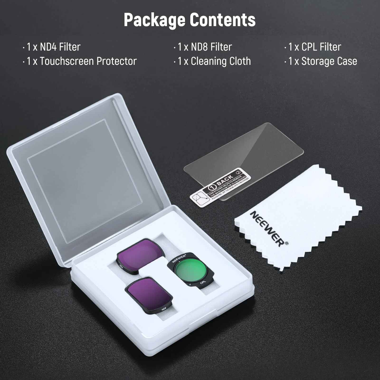 NEEWER FL-B03 ND & CPL Filter Kit For DJI Pocket 3 / Pocket 4 - Image 9