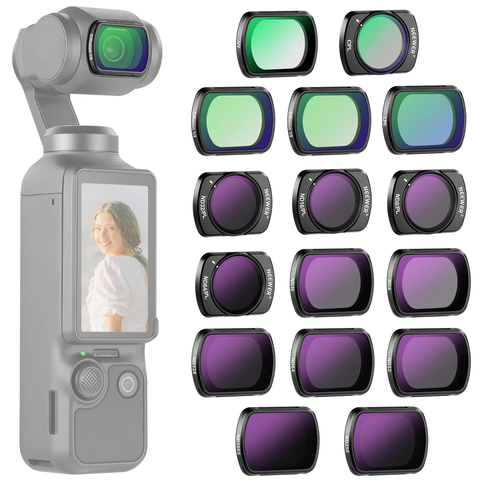 NEEWER FL-B06 16-Pack Filter Set for DJI Osmo Pocket 3
