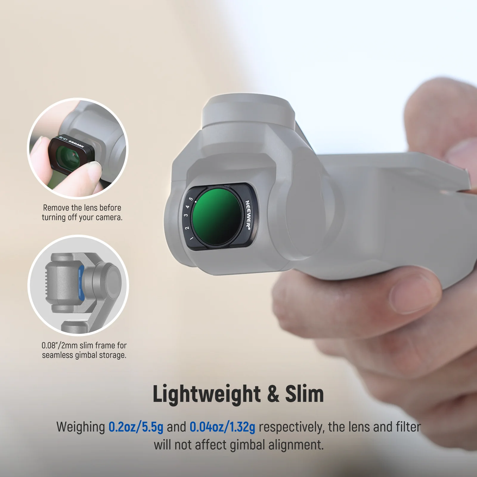 NEEWER Filter & Wide Angle Lens Set for DJI Osmo Pocket 3 / Pocket 4 - Image 17