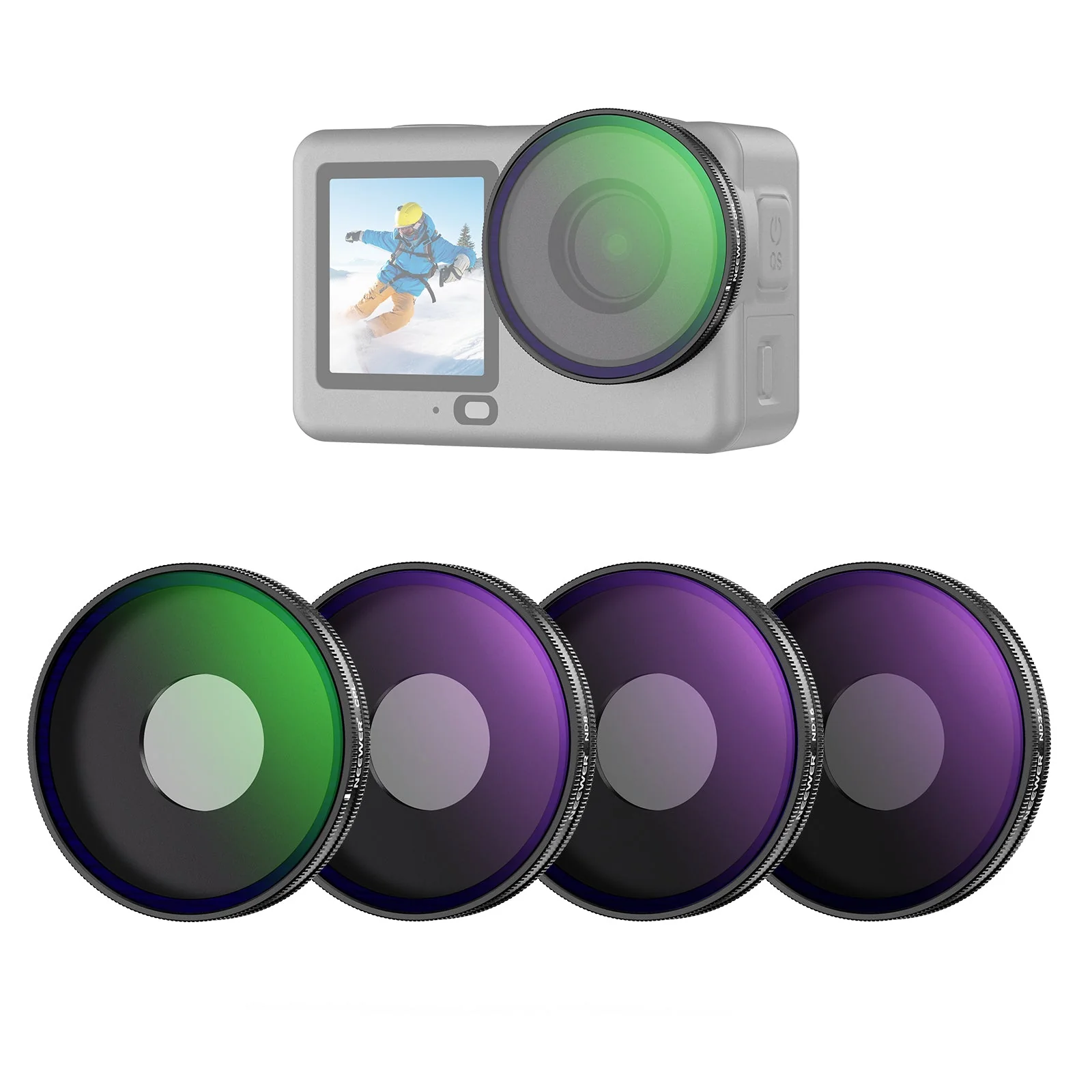 NEEWER FL-B100 Screw On Filter Set For DJI Osmo Action 6