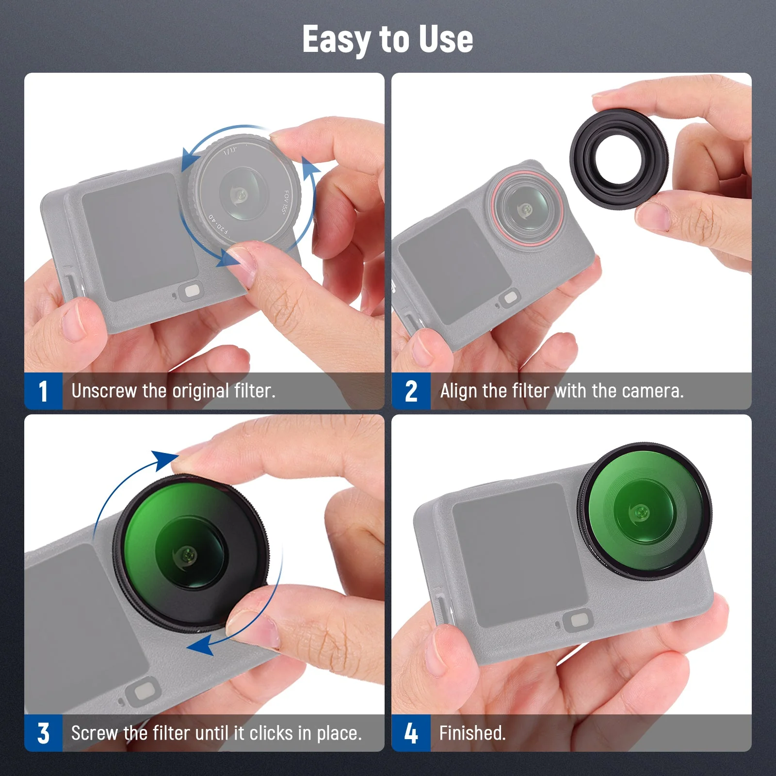 NEEWER FL-B100 Screw On Filter Set For DJI Osmo Action 6 - Image 15