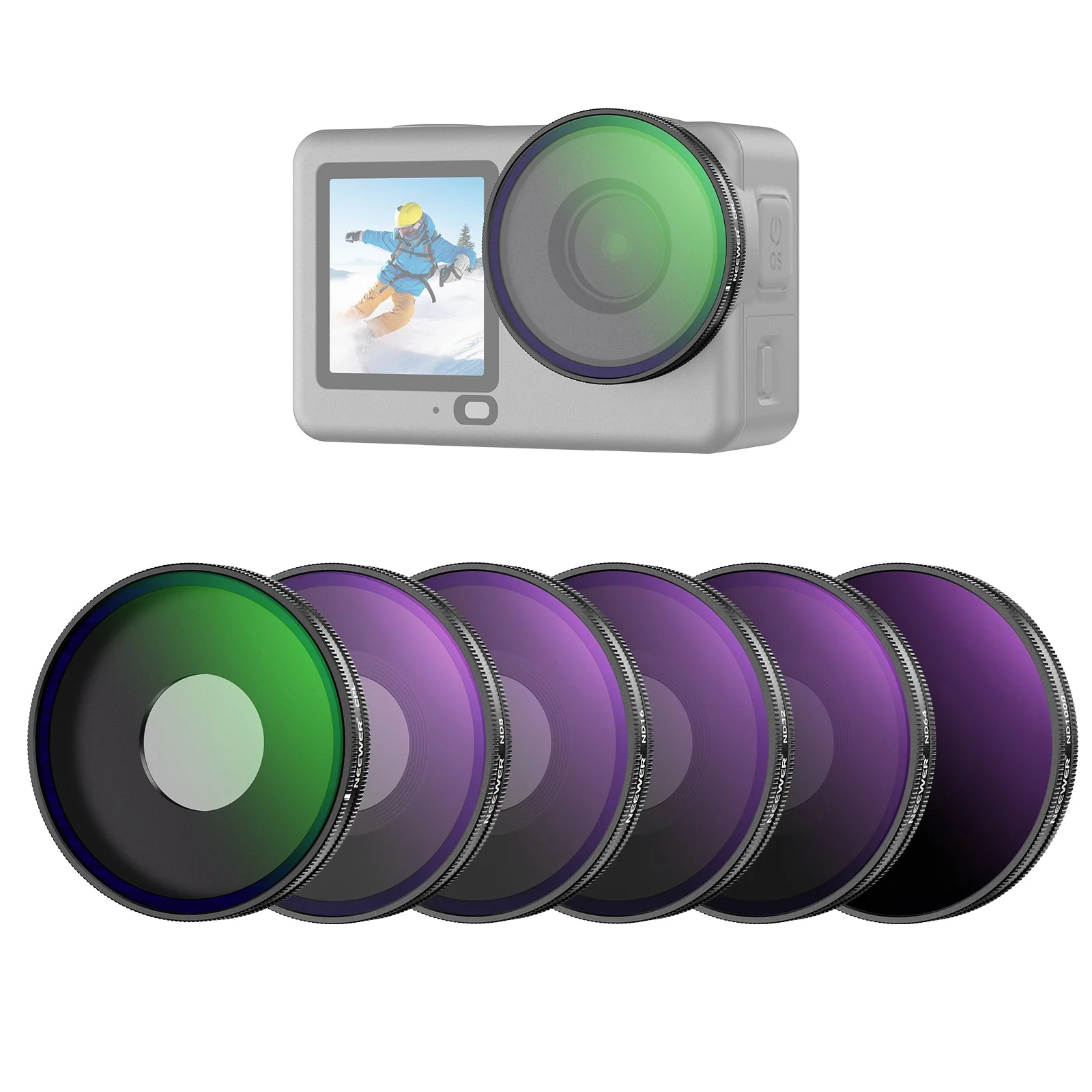 NEEWER FL-B100 Screw On Filter Set For DJI Osmo Action 6 - Image 9