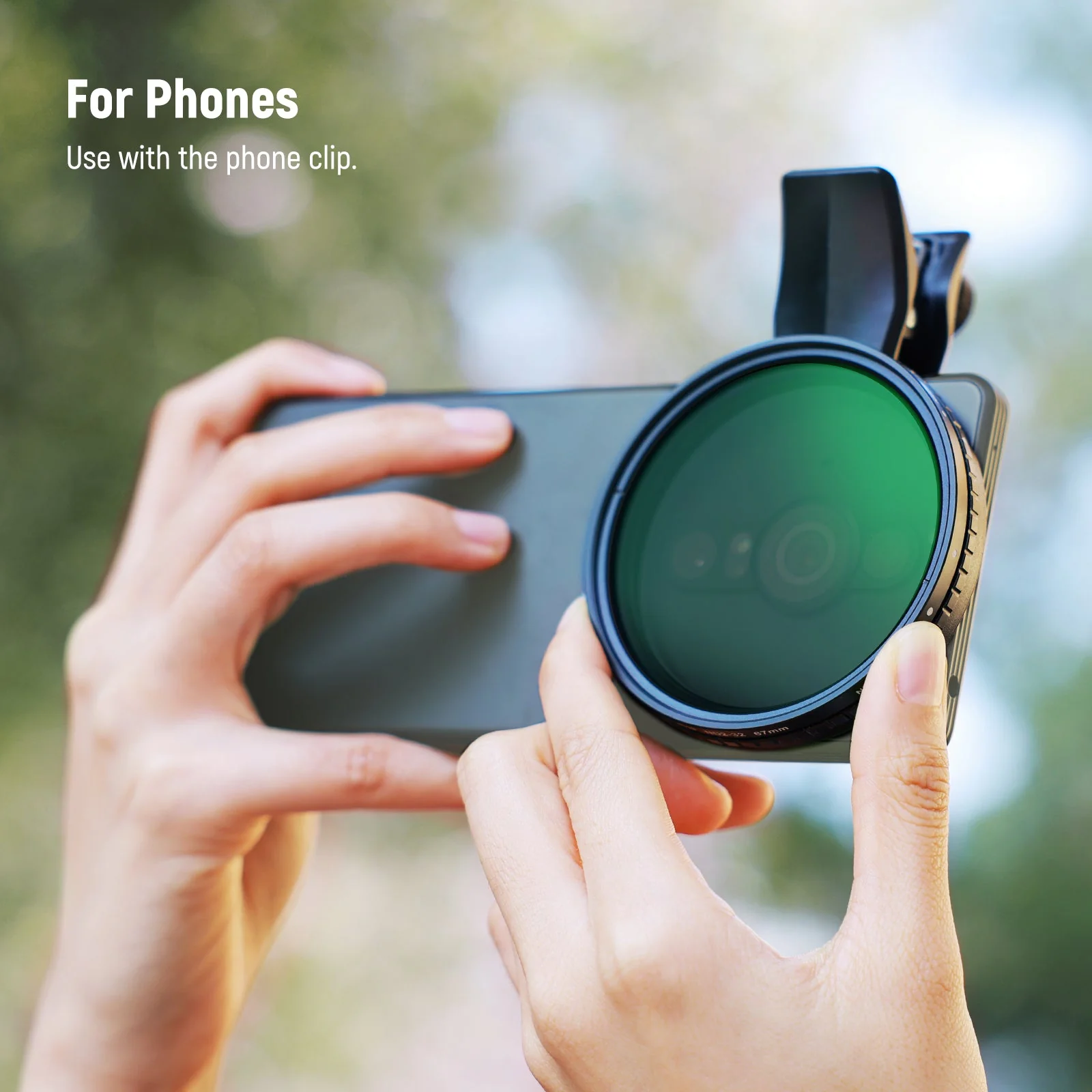 NEEWER FL-B21/FL-B25 67mm Variable ND2-32 Filter with Clip For Smartphone - Image 6