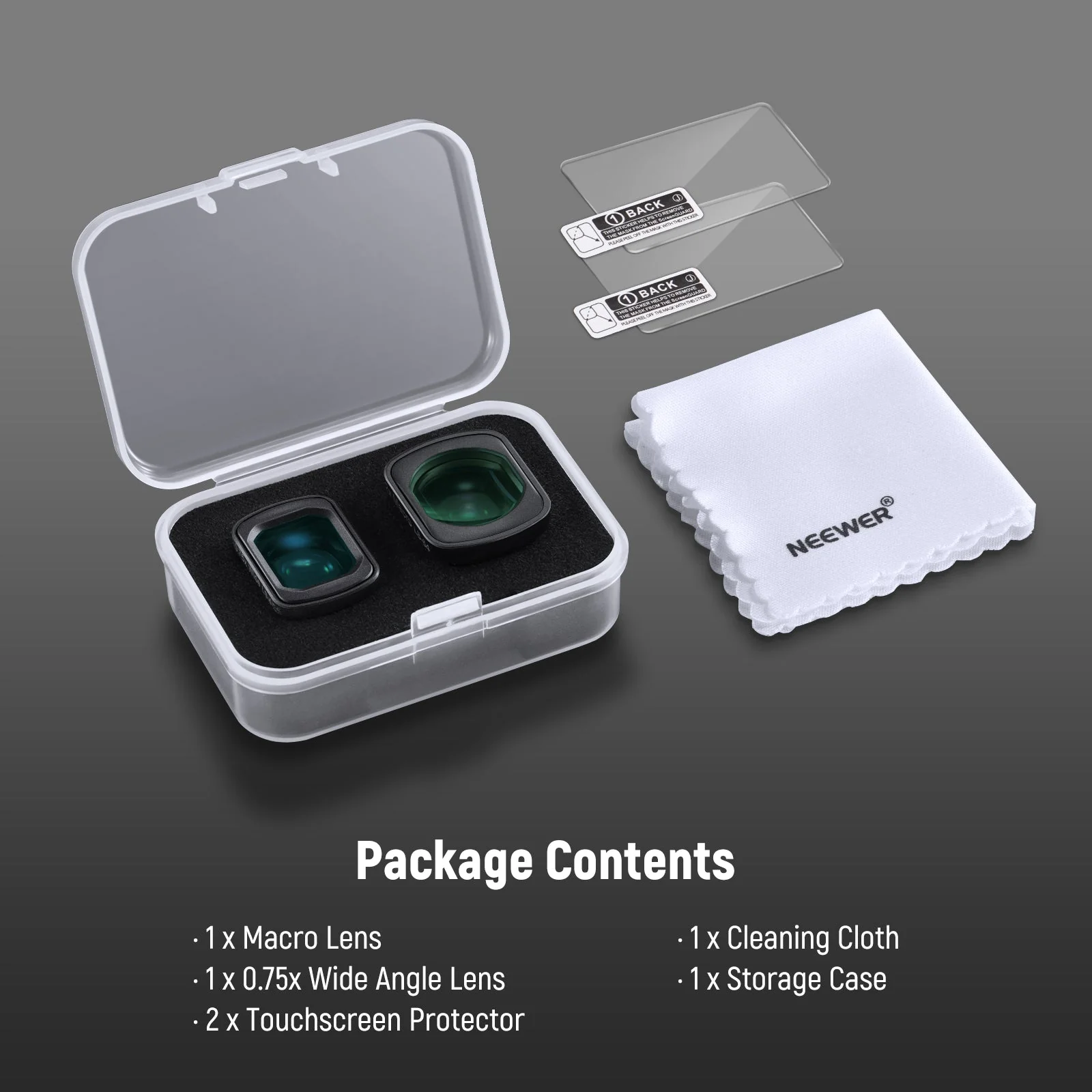 NEEWER FL-B34 0.75X Wide Angle & 2X Macro Lens Set for Pocket 3 / Pocket 4 - Image 9