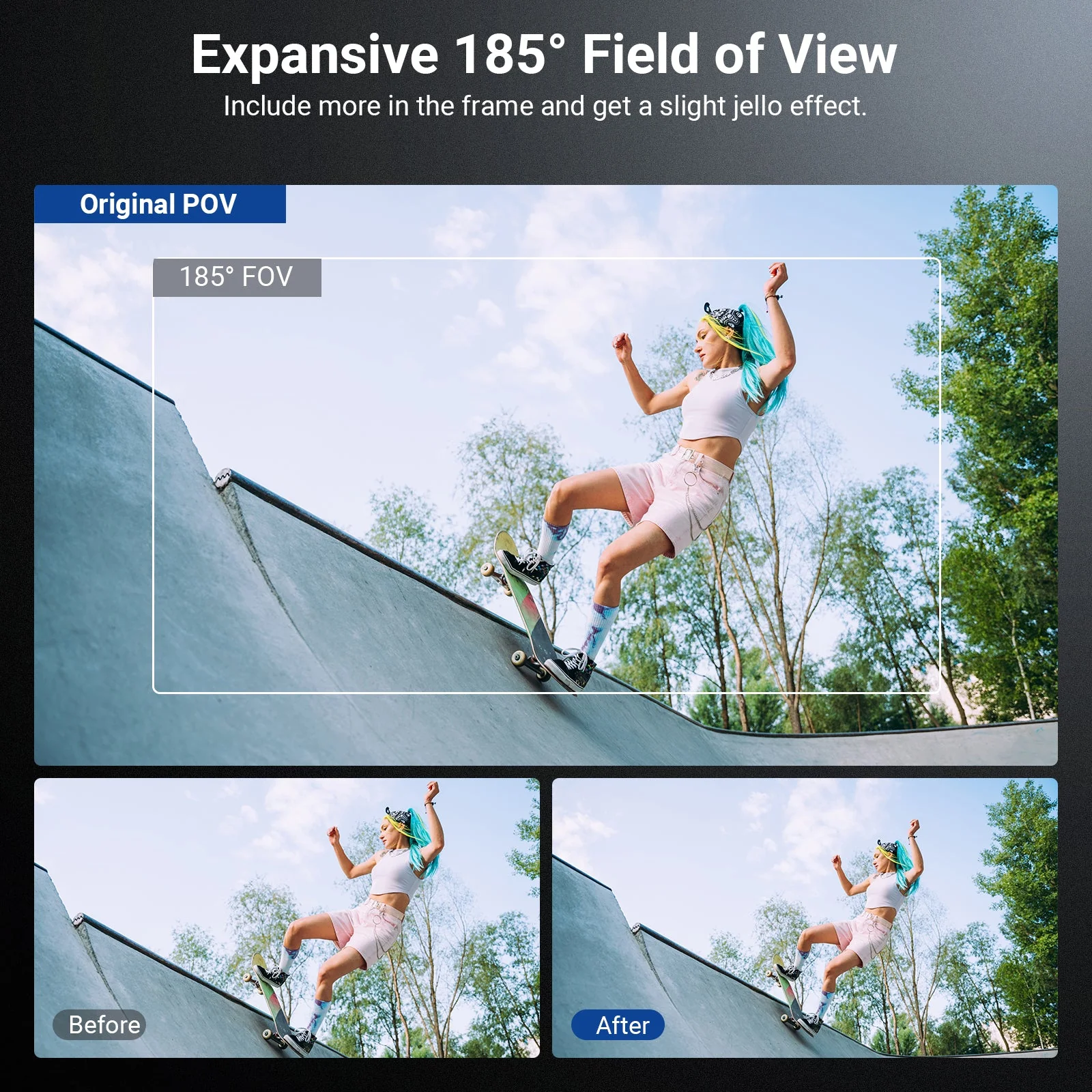 NEEWER FL-B52 185° FOV Wide Angle Lens Compatible with DJI Osmo Action 6 - Image 2