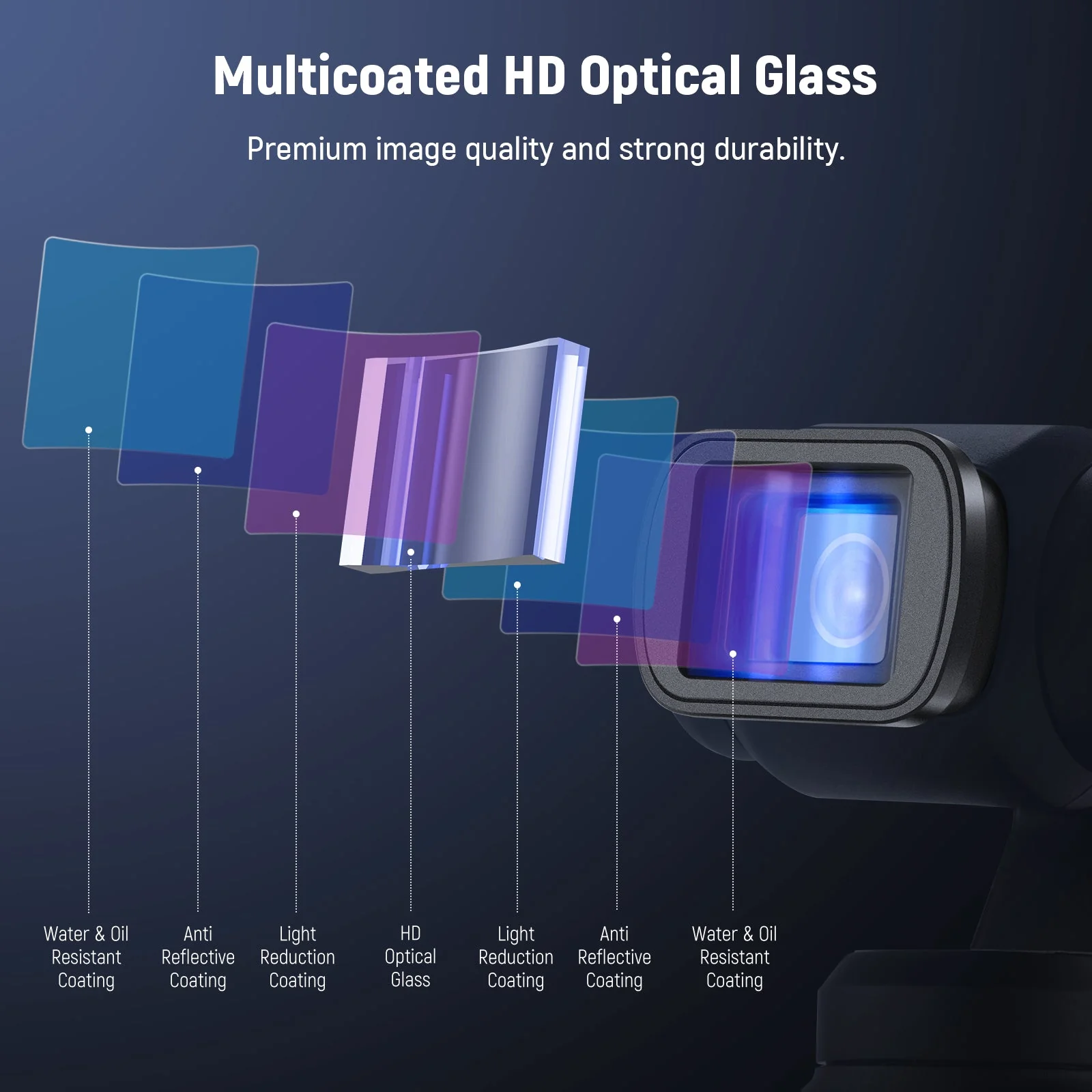 NEEWER FL-C02 0.75X Wide Angle + 1.2X Blue Anamorphic Lens Kit for DJI Osmo Pocket 3 - Image 6