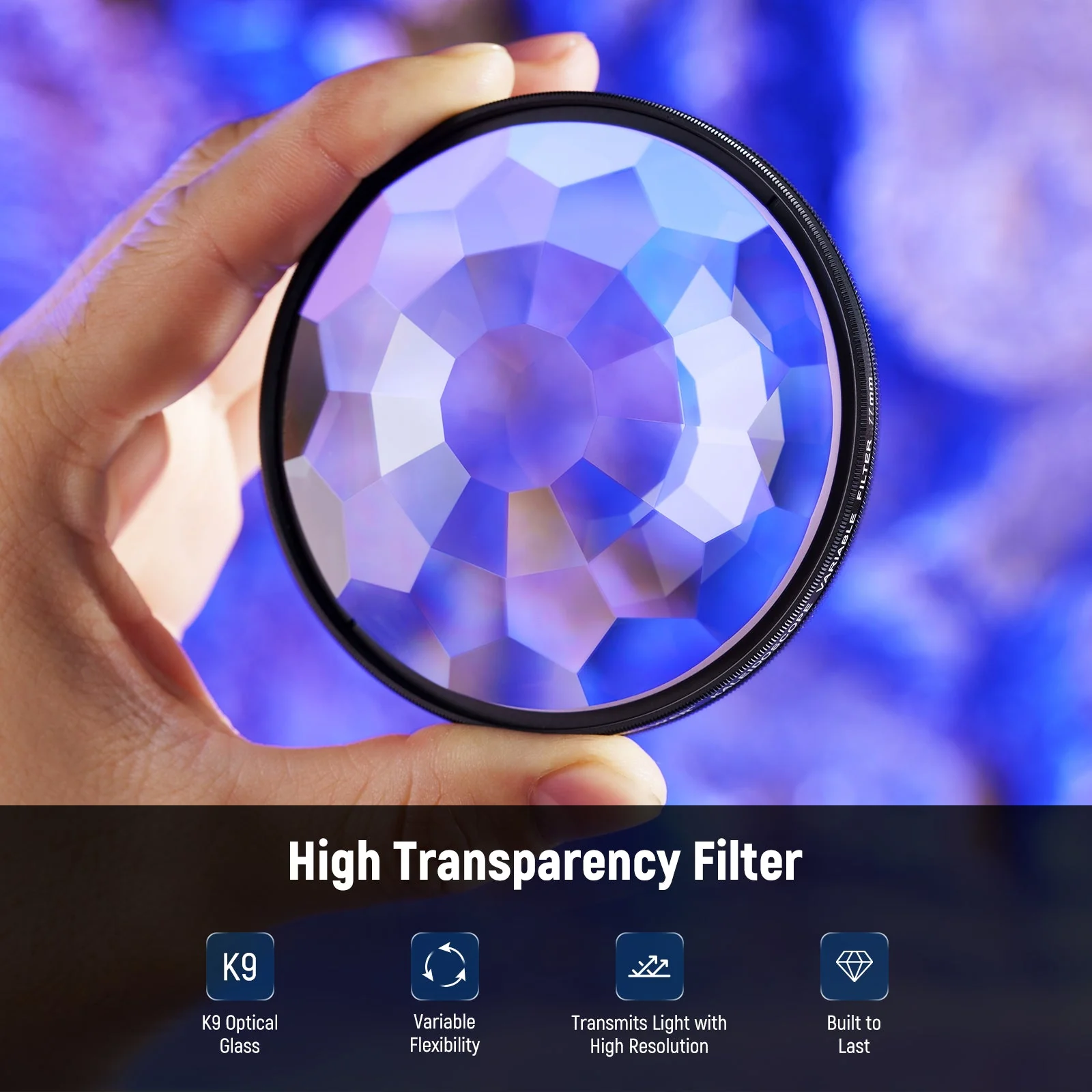 NEEWER FL-E1 Kaleidoscope Prism Lens Filter - Image 3