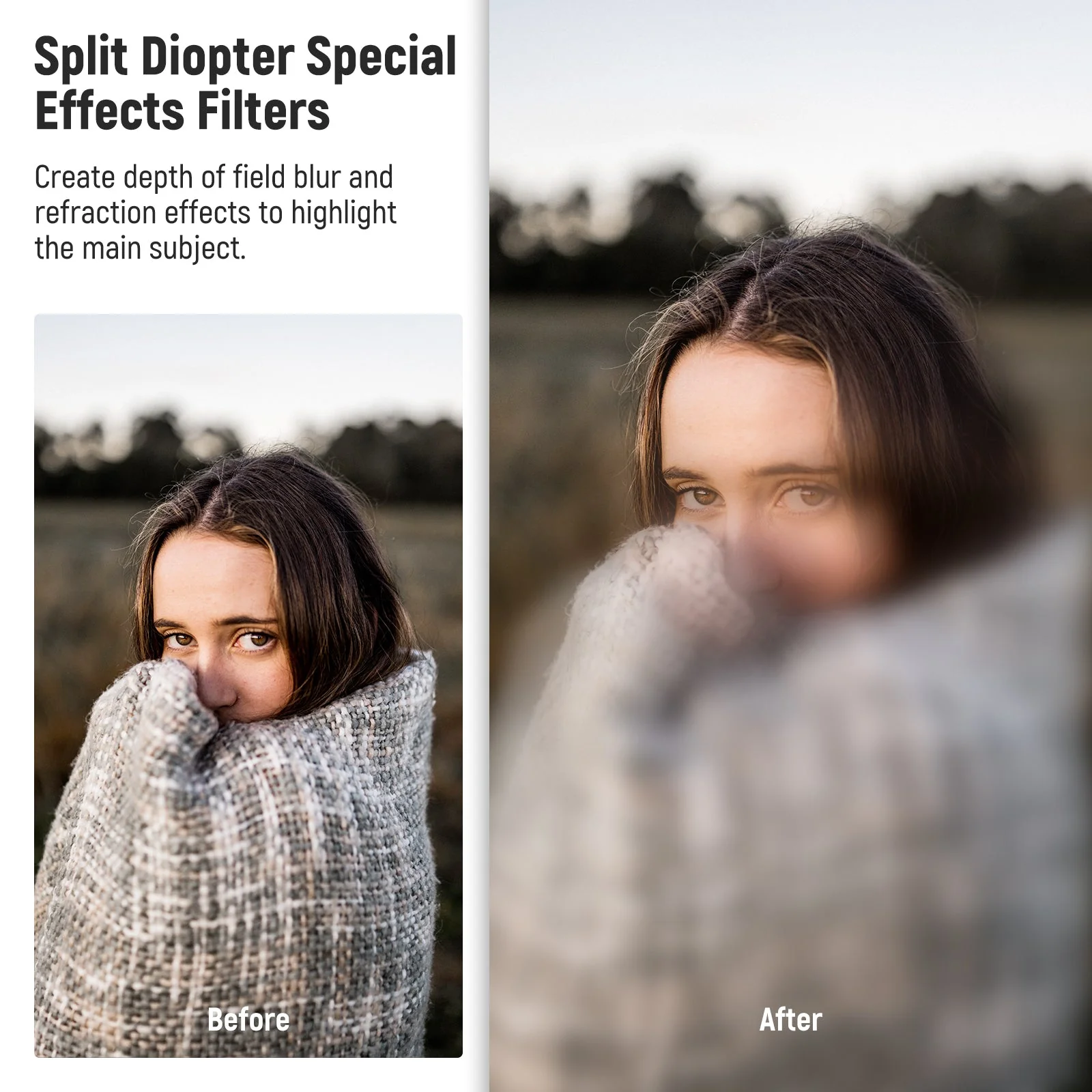 NEEWER FL-E5 79mm Split Diopter Effect Filter - Image 5