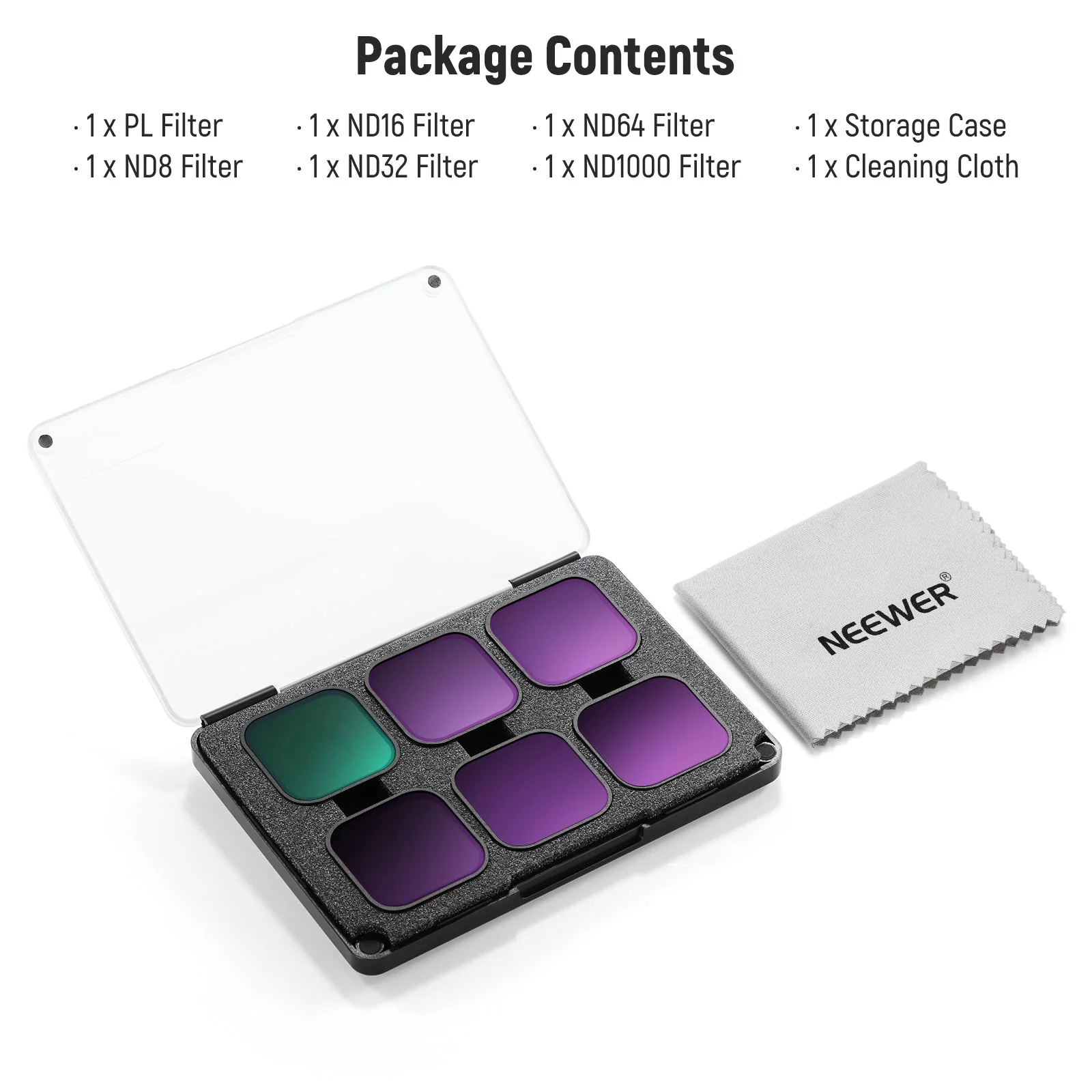 NEEWER FL-GP10 6 Pack CPL/ND Filter For GoPro Hero 13 12 11 10 9 Black - Image 8