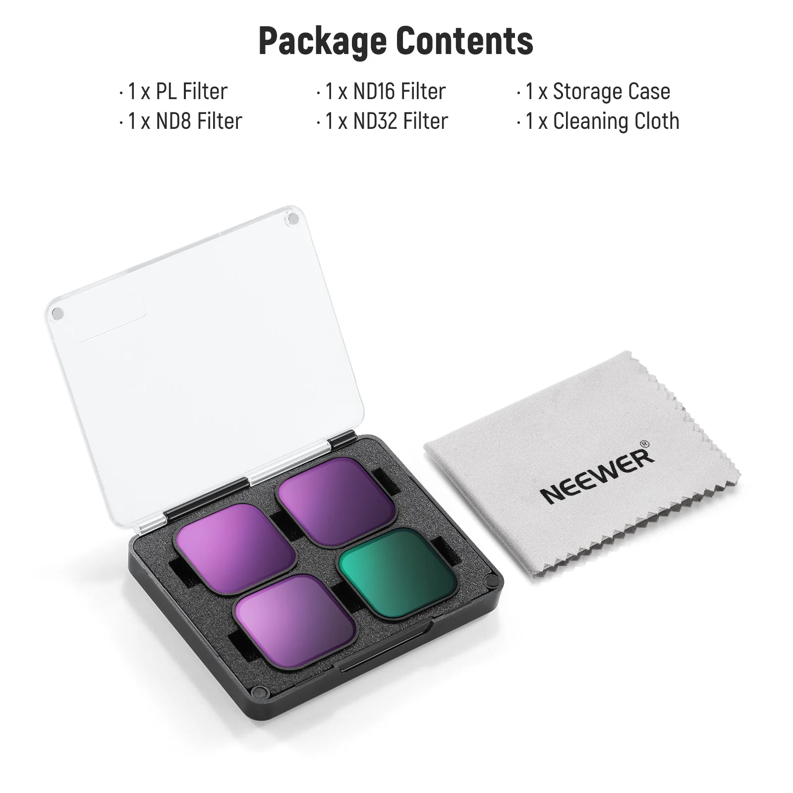 NEEWER FL-GP18 4 Pack PL/ND Filter Set For GoPro Hero 13 12 11 10 9 Black - Image 8