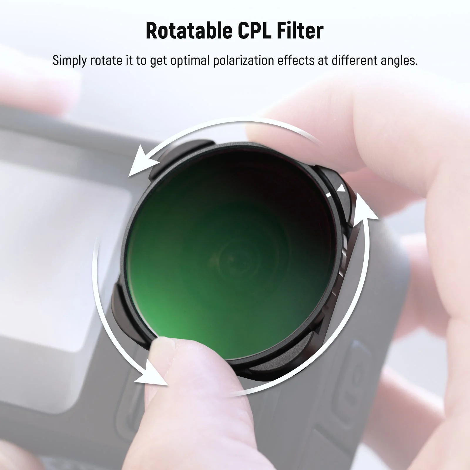 NEEWER FL-GP23 Rotating CPL Filter For GoPro Hero 13 12 11 10 9 - Image 3
