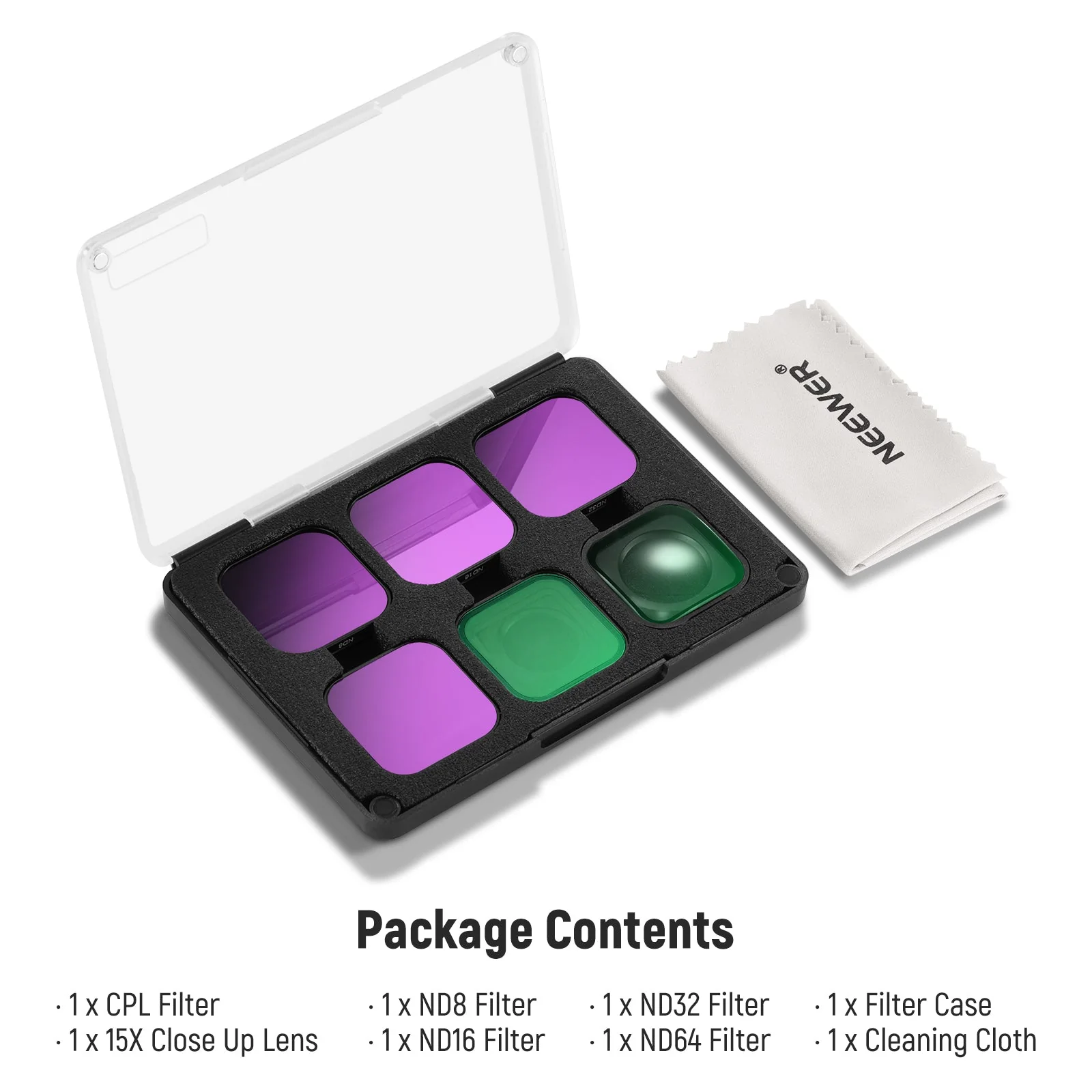 NEEWER FL-GP24 ND CPL Filter & Magnification Lens Kit For GoPro Hero 13/12/11/10/9 - Image 9