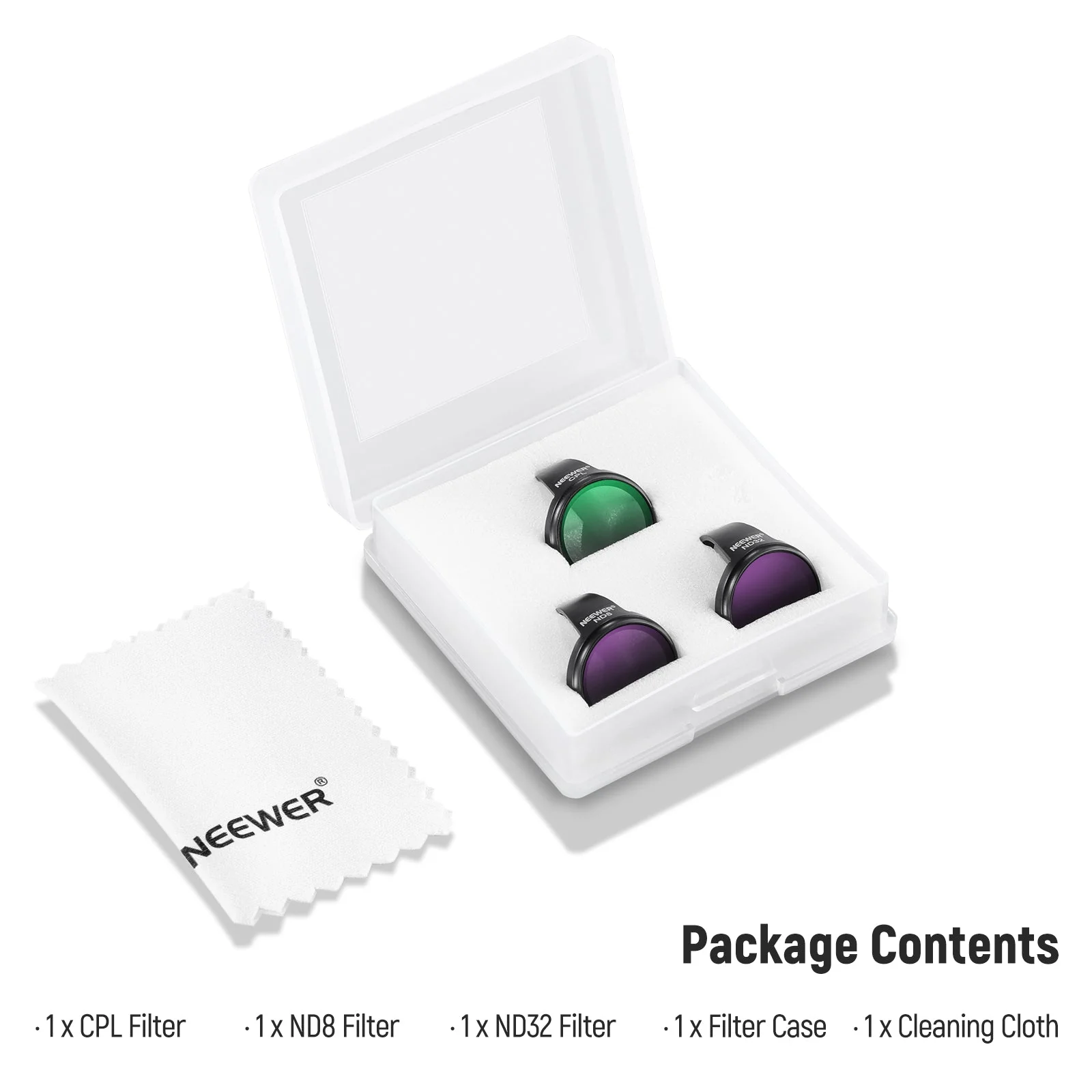 NEEWER FL-N21 3 Pack Magnetic ND Filter Set For DJI NEO - Image 8