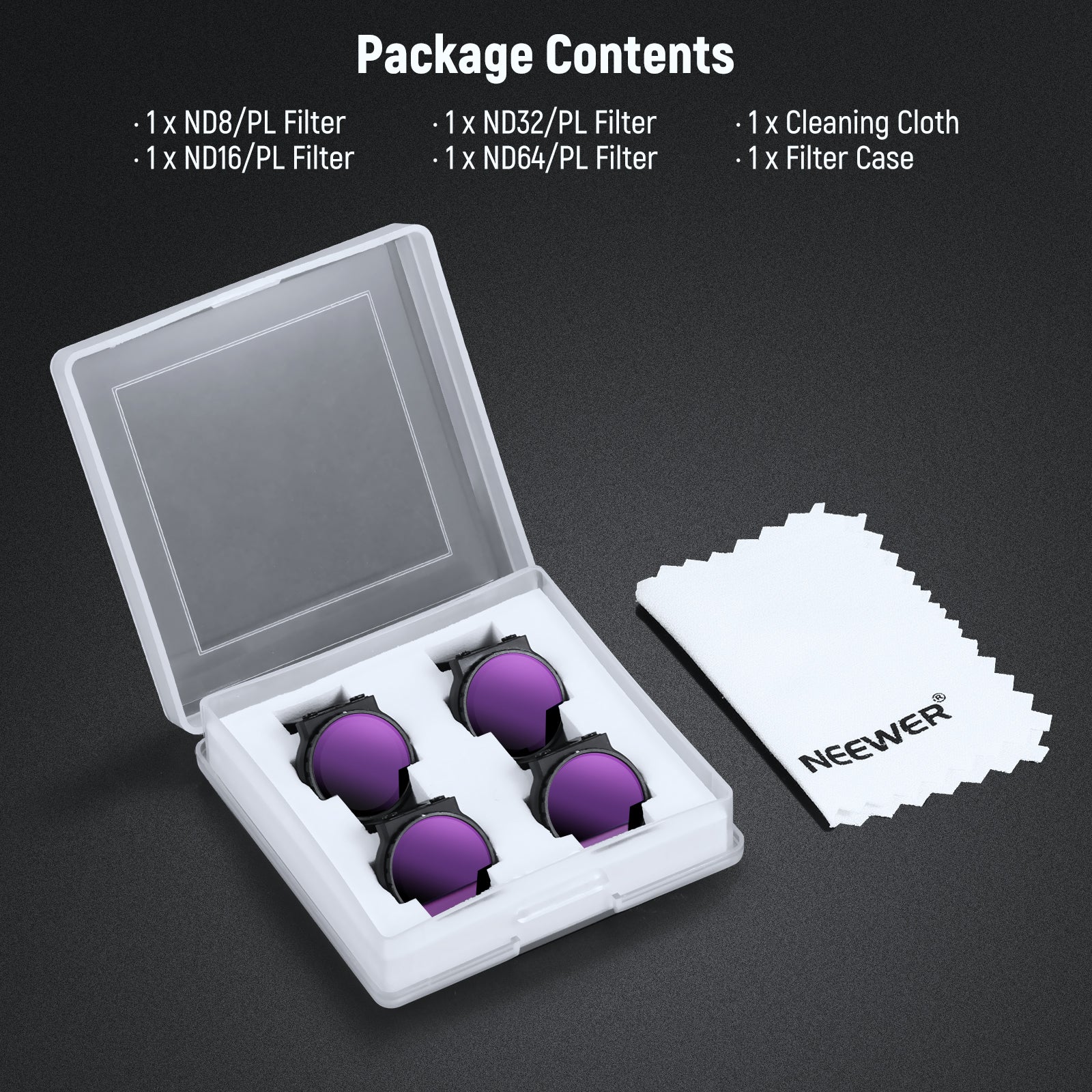 NEEWER FL-N29 ND8/PL+ND16/PL+ND32/PL+ND64/PL Filter Set For DJI NEO - Image 8