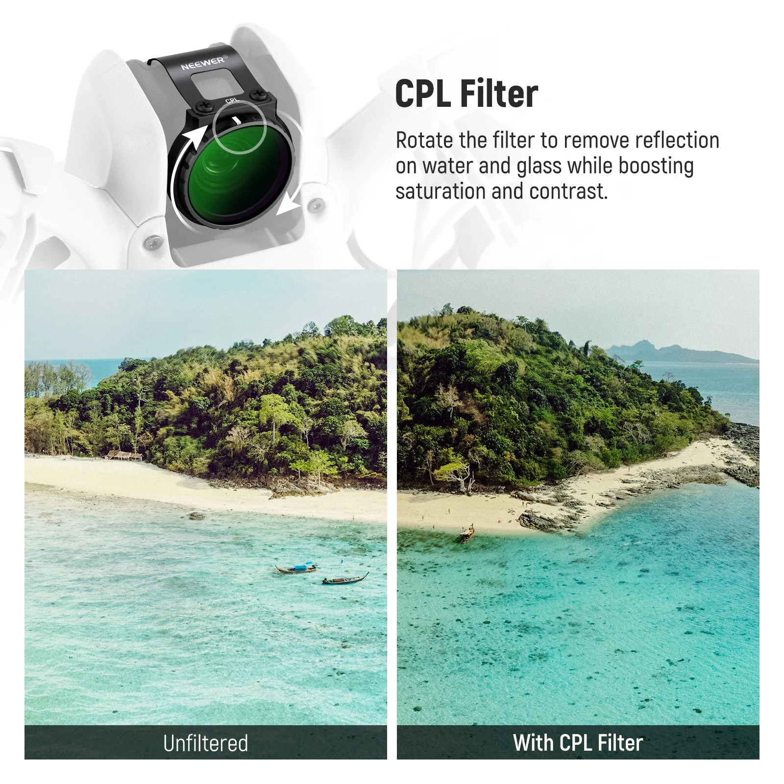 NEEWER FL-N30 6-Pack ND8/ND16/ND32/ND64/ND128/CPL Filter Set for DJI NEO - Image 4