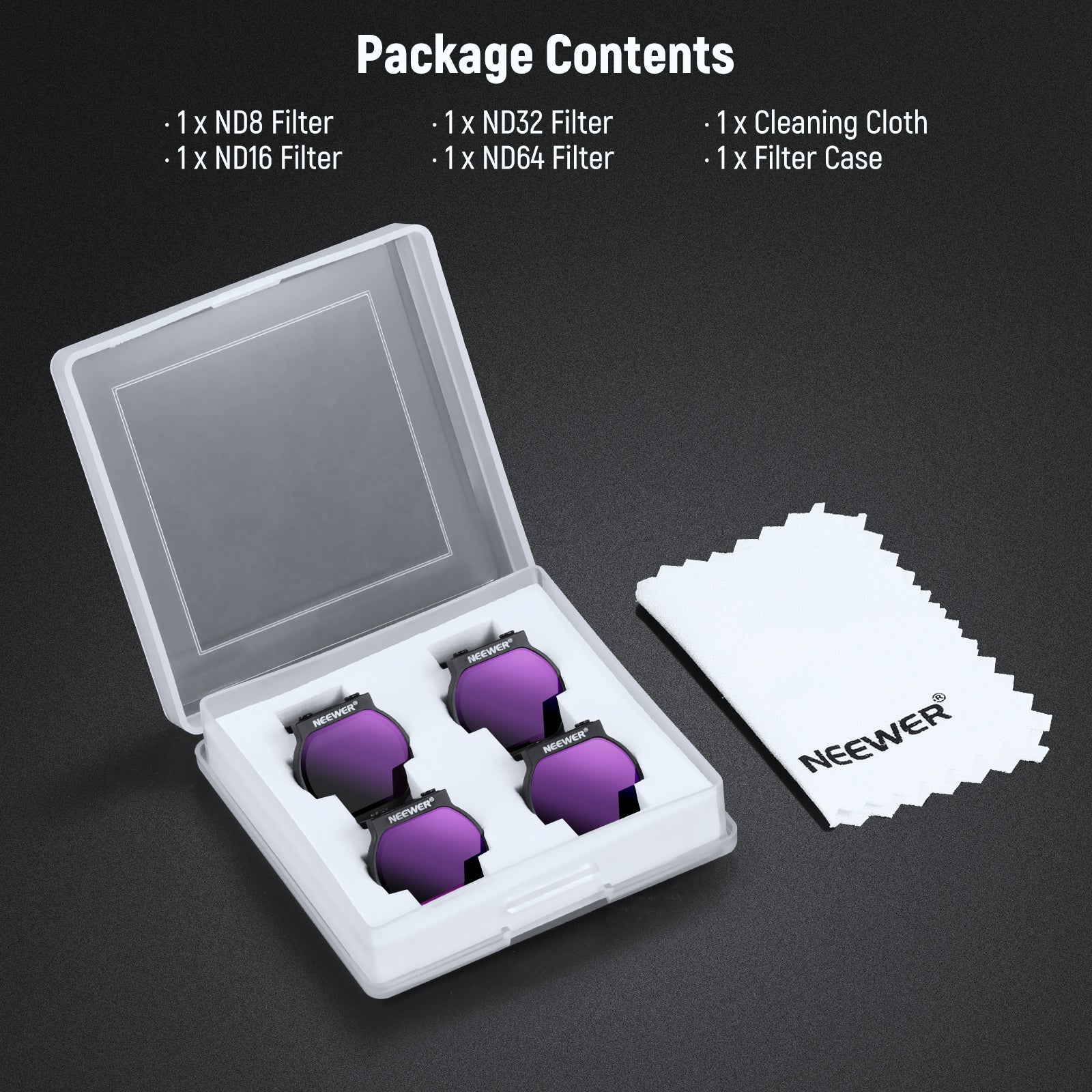 NEEWER FL-N32/FL-N31/FL-N28 ND Filter Set for DJI NEO Drone - Image 9