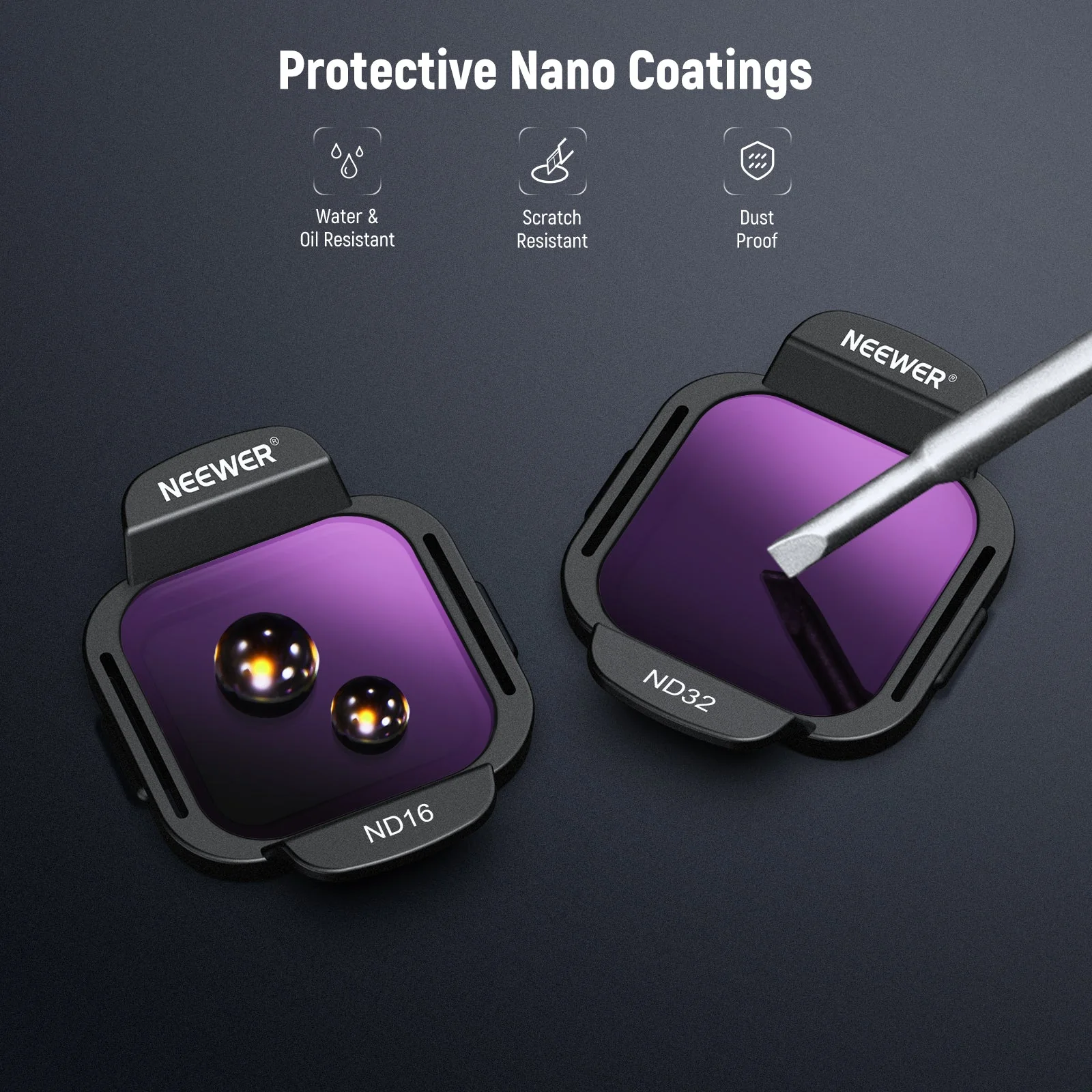 NEEWER FL-N34 4-Pack ND Filter Set for DJI Flip / Lito X1 Drone - Image 4