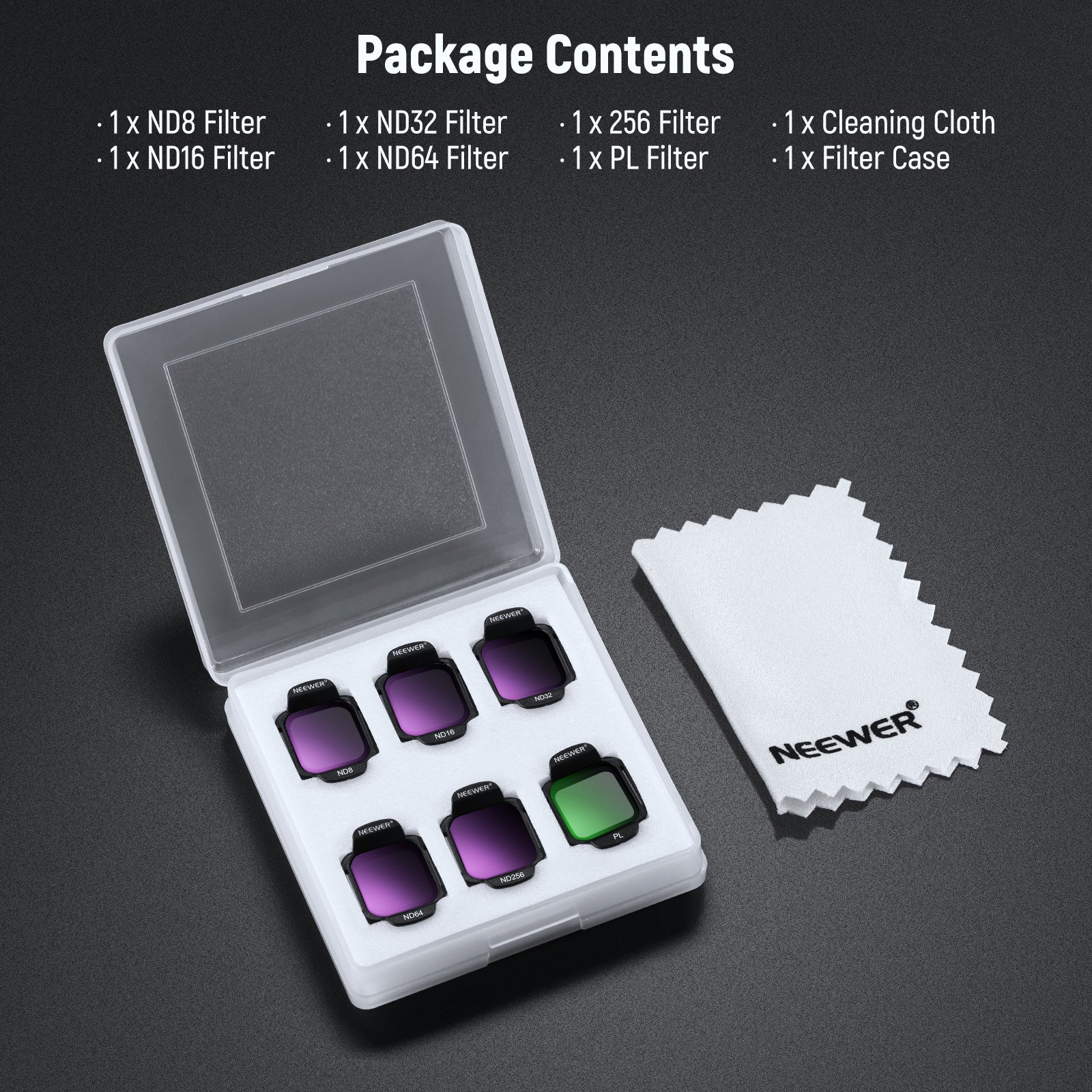 NEEWER FL-N35 6-Pack ND/PL Filter Set For DJI Flip / Lito X1 Drone - Image 16