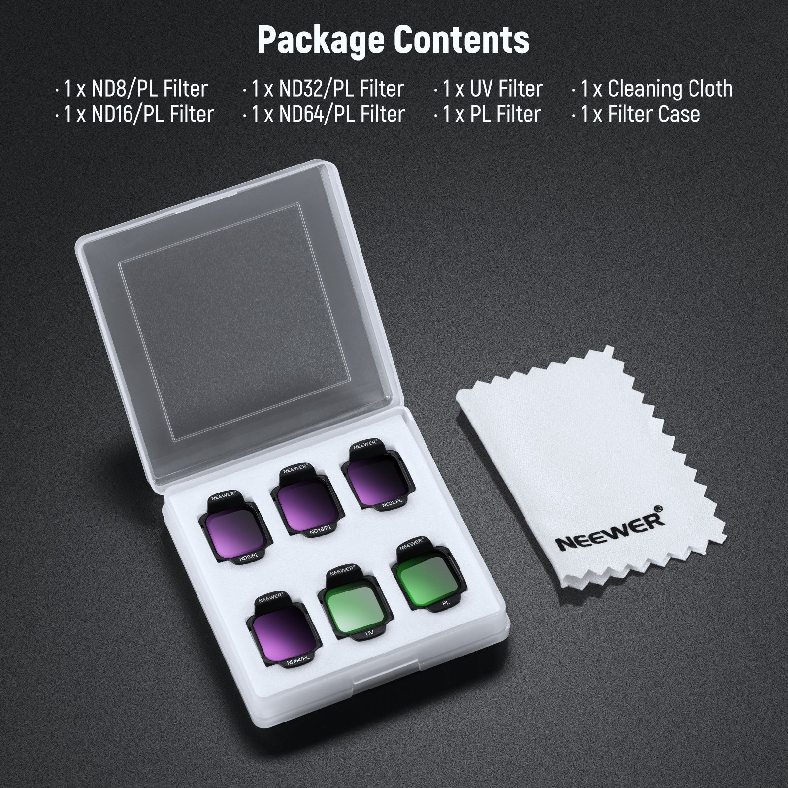 NEEWER FL-N35 6-Pack ND/PL Filter Set For DJI Flip / Lito X1 Drone - Image 8