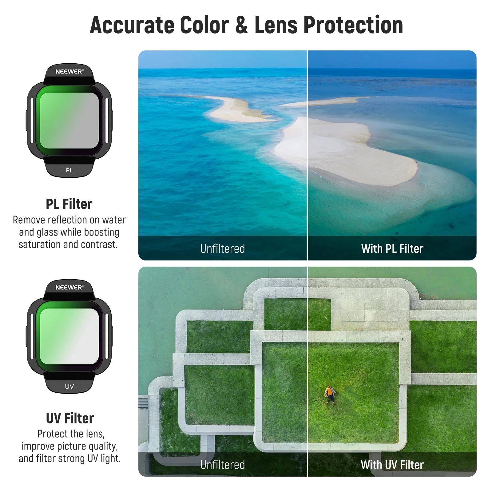 NEEWER FL-N36 4-Pack ND Filter Accessories Set for DJI Flip / Lito X1 Drone - Image 7