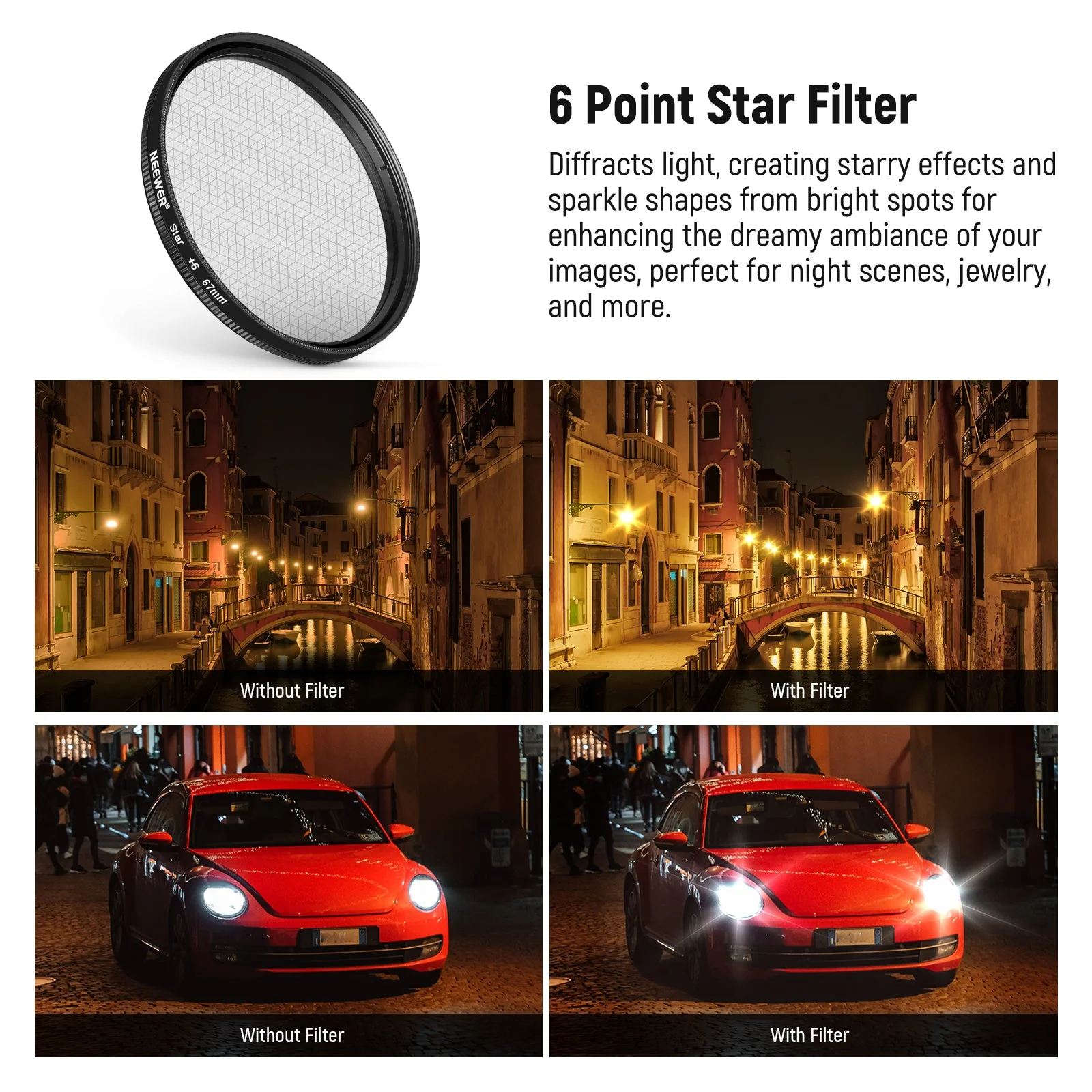 NEEWER FL-P11/FL-P12 7 Pack Clip-On 67mm Filter Set for Smartphones - Image 6