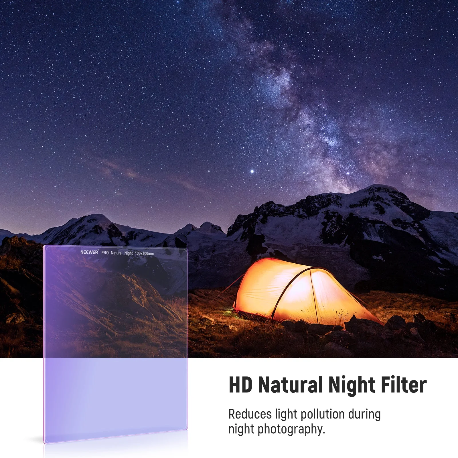 NEEWER FL-SQ6 100 x 100mm Natural Night Square Filter - Image 2