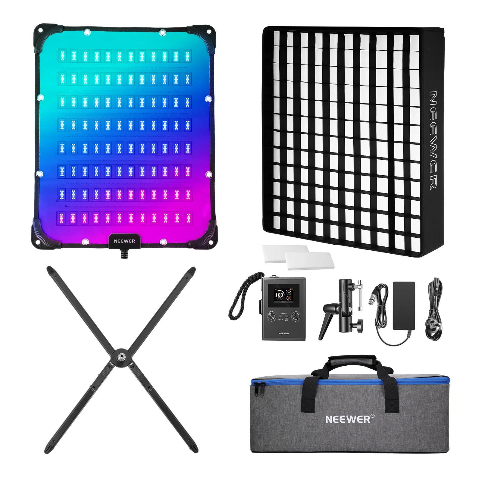 NEEWER FL100C 115W Flexible DMX Control LED RGB Video Light Kit