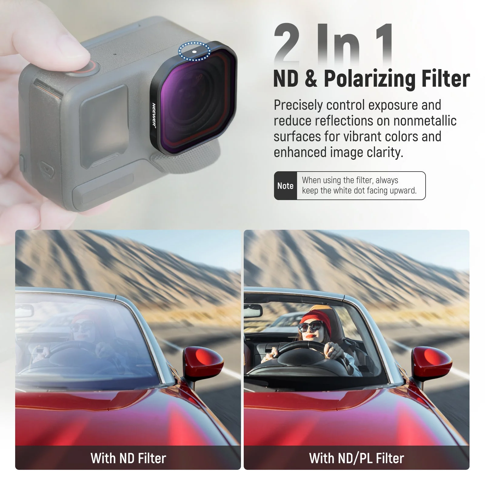 NEEWER PL/ND Filter Set Compatible with Insta360 Ace Pro 2 - Image 4